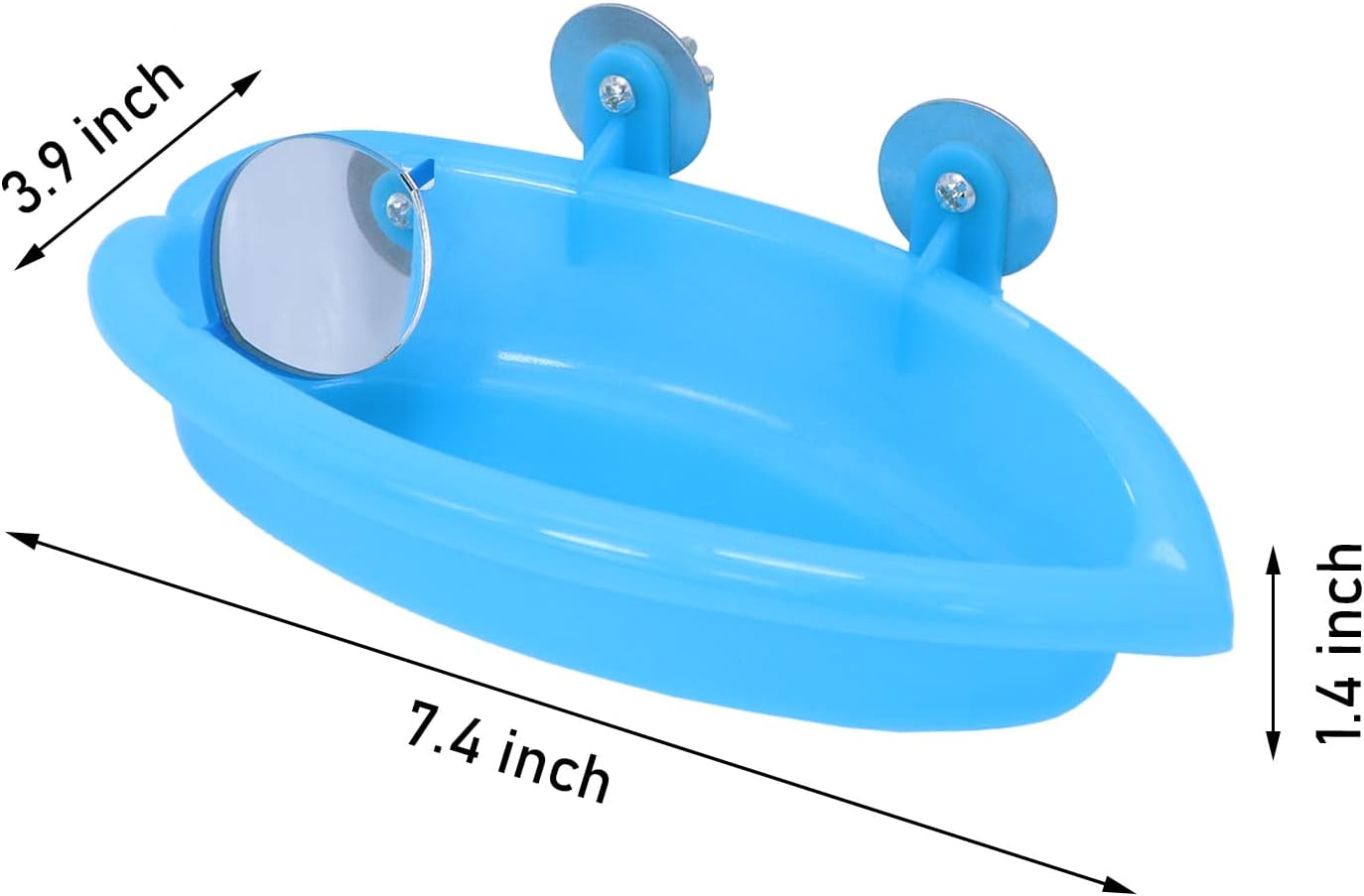 Wontee Bird Bath Box with Mirror Portable Parrot Hanging Bathroom Bathing Tub for Small Birds Cleaning Supplies