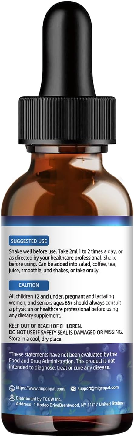 Methylene Blue Drops, with Alpha GPC, Lion’s Mane & Bacopa, 2 fl oz