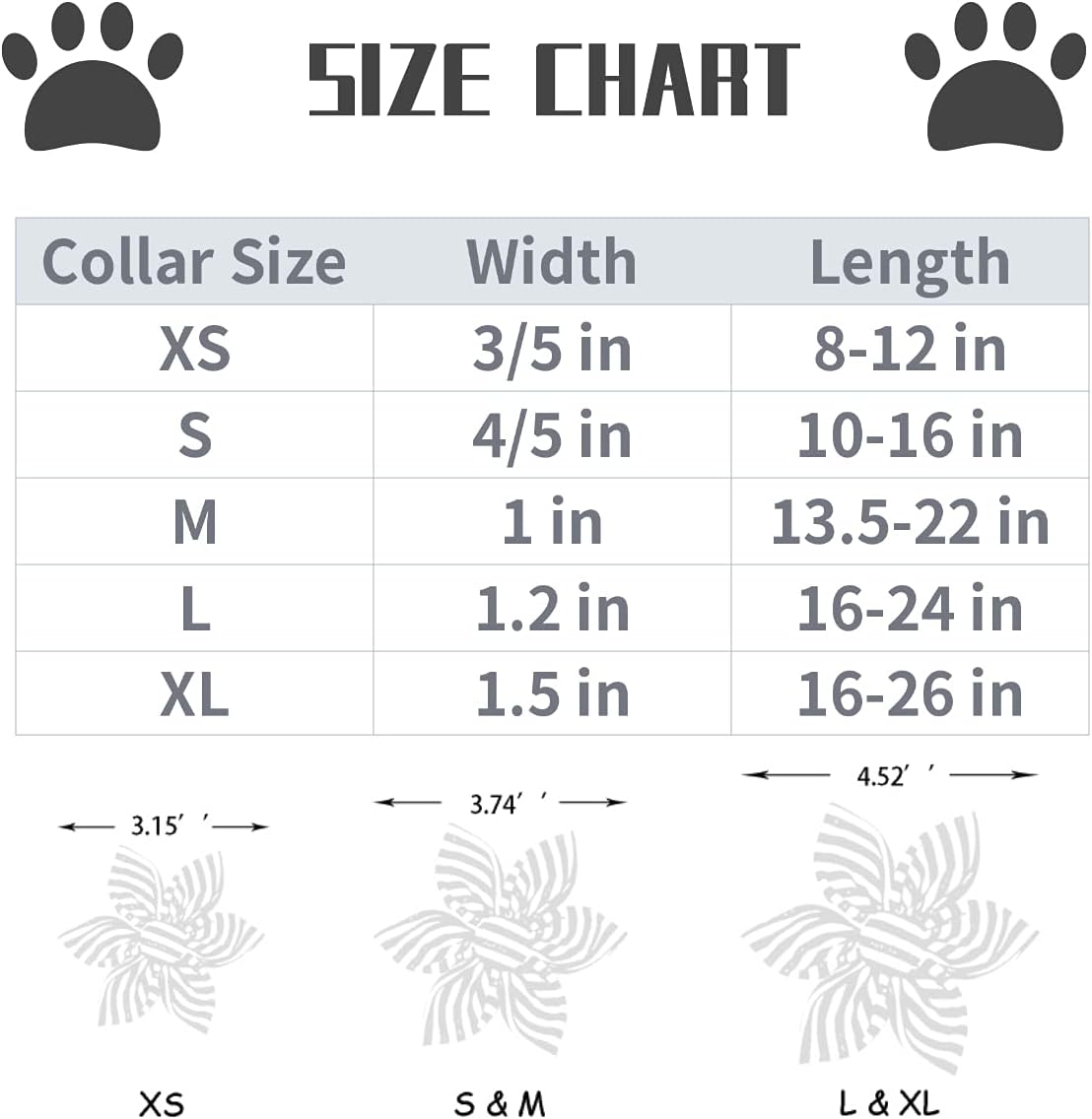 Lionet Paws Christmas Dog Collar with Flower, Dog Flower Collar with Metal Buckle for Dogs, Adjustable Comfortable Dog Collar Girl Gift, L, Neck 16-24 in