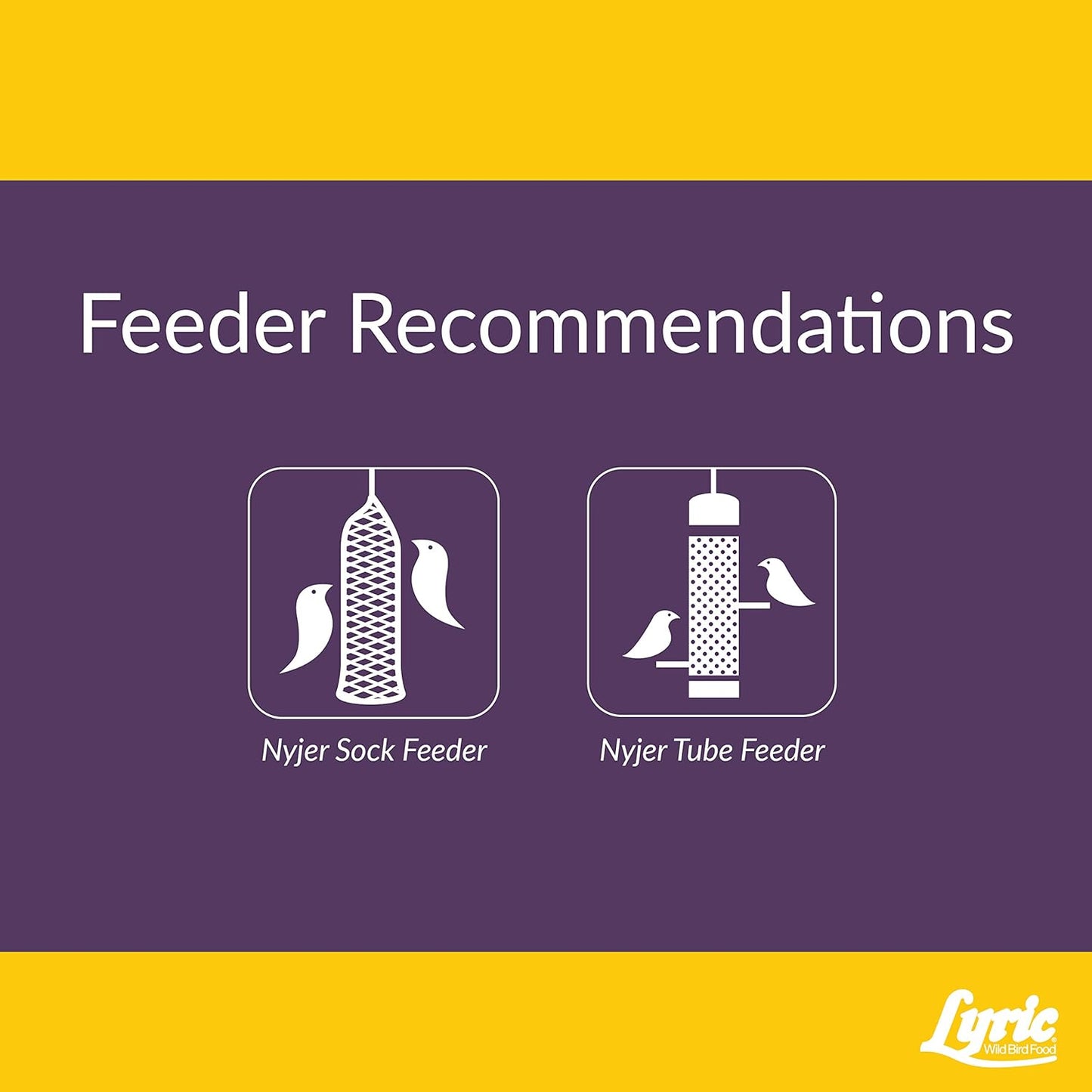 Lyric Finch - Small Songbird Wild Bird Seed - Attracts Goldfinches, House Finches, Purple Finches & More - 5 lb. Bag