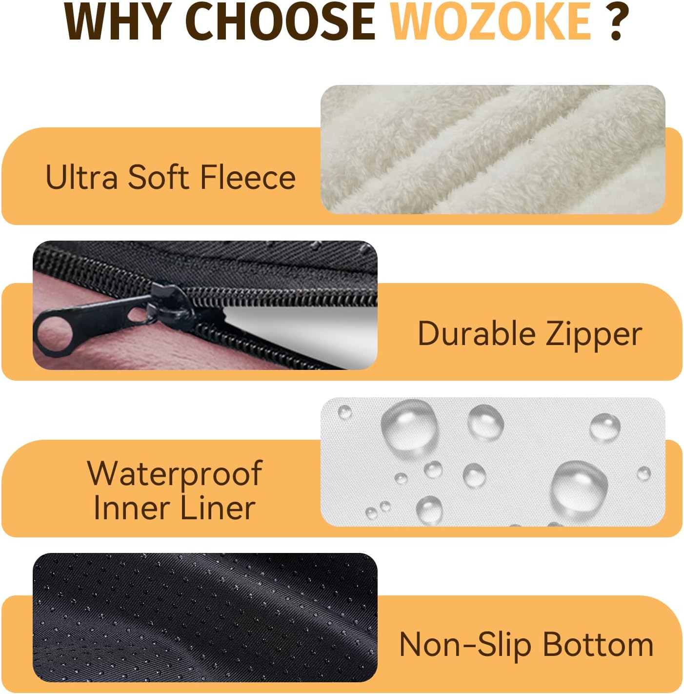 Orthopedic Waterproof Large Dog Bed: Memory Foam Washable Dog Bed with Bolsters - XL Removable Washable Cover for Medium Large Sized Pet - Non-Slip Bottom - Pink