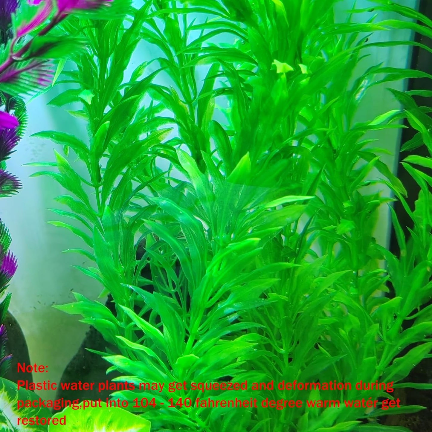 20.47 Inch Tall Aquarium Plants – Large Lifelike Artificial Fish Tank Decorations, 2 Pcs Fish Tank Plants Plastic,Durable & Safe for Freshwater/Saltwater Aquariums (Green (Style D))