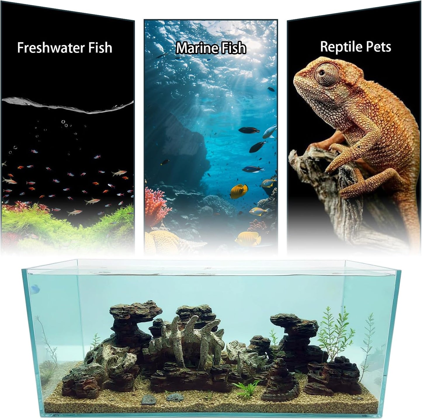 Fish Tank Decor Rocks.Aquarium Decoration Model.Easy Superior Aquascape (Wilderness Keel)
