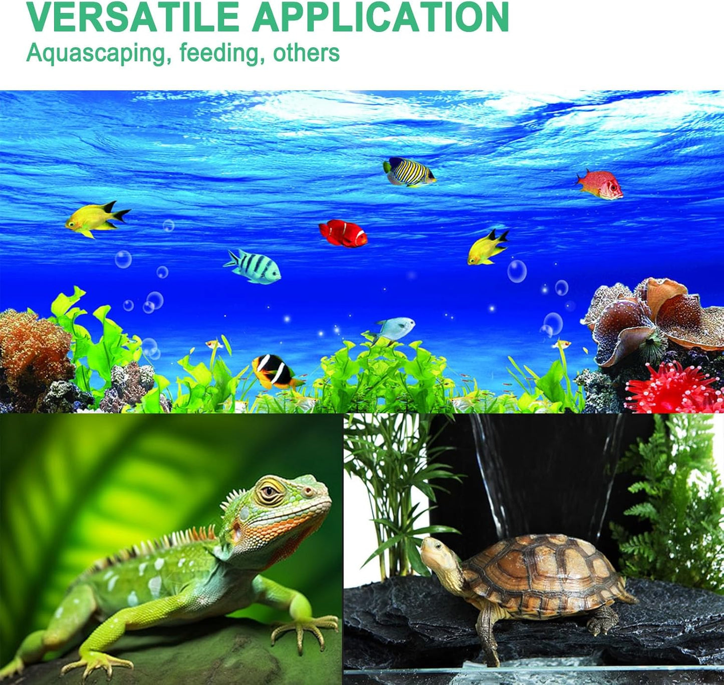 2pcs 18.9 inch Aquarium Tweezers with Hanger, 2025 New Extra Long Feeding Tongs, Stainless Steel Large Aquascape Tools for Fish Tank, Terrarium,Aquascaping, Reptile Snake (Curved & Straight)