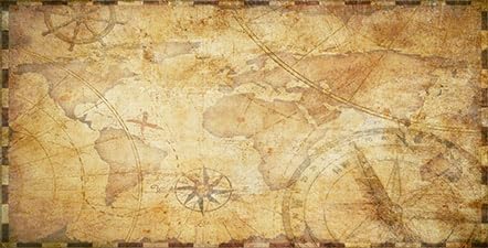36X20IN Retro Old Travel World Map Terrarium Background, Art Parchment Pirate Treasure Map Reptile Habitat Background with 10EVA Double-Sided Tape