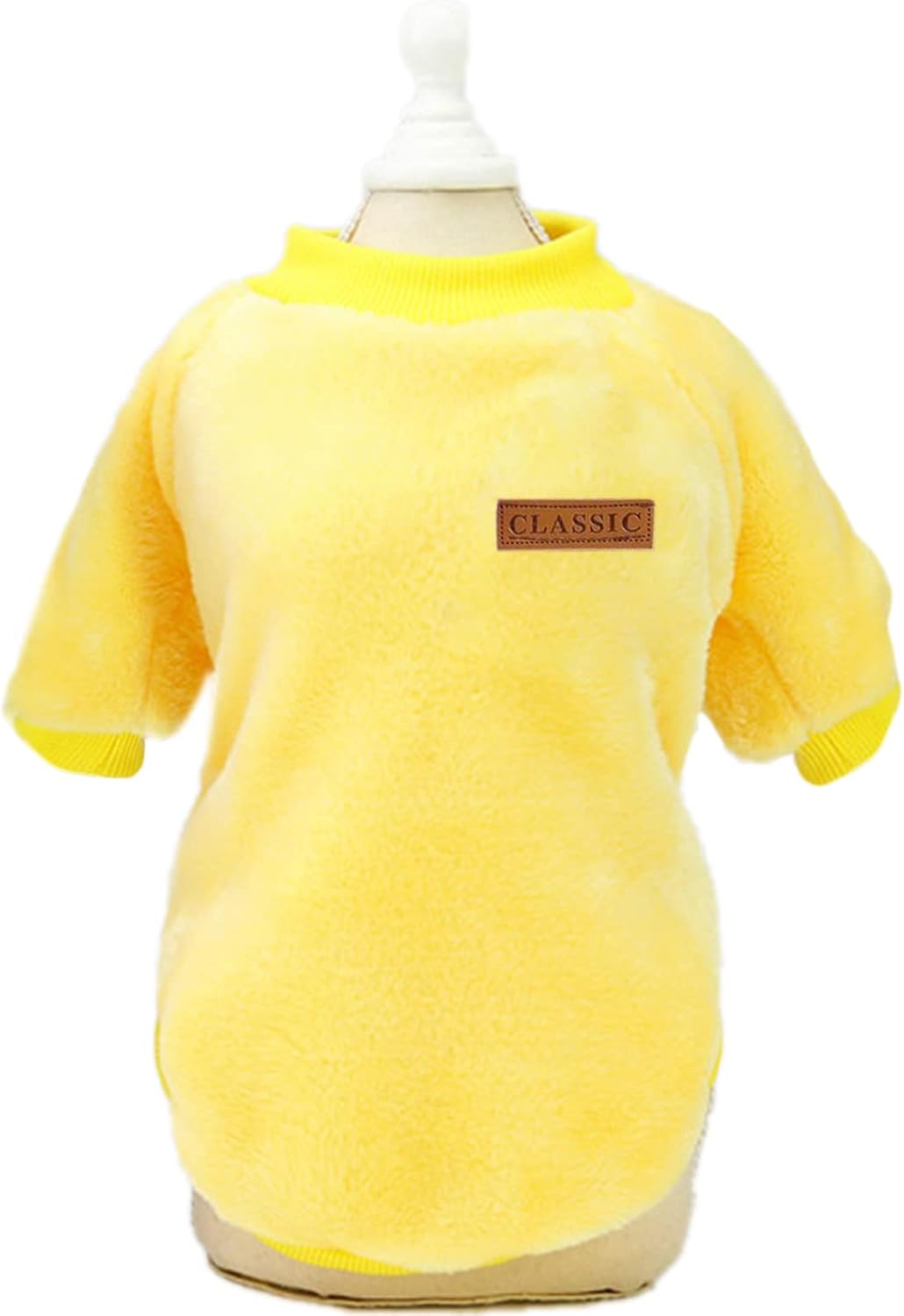 Jecikelon Pet Dog Clothes Dog Sweater Soft Thickening Warm Pup Dogs Shirt Winter Puppy Sweater for Dogs (Z01-Yellow, X-Small)