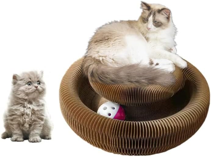 Magic Organ Cat Scratcher Board Cat Ball Adventure The Ultimate Interactive Mental Physical Exercise for Indoor Cats Toy