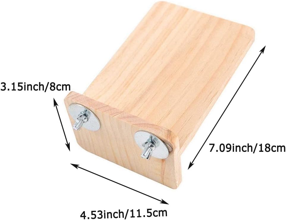 Litewoo Bird Perch Corner Platform Stand Shelf for Birds Budgie Parakeet Cockatiel Conure Cockatoo（Springboard）
