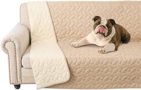 Ameritex Pet Bed Cover Dog Bed Blanket for Sofa and Furniture Waterproof New Pattern Design (52x82 Inch, Beige)