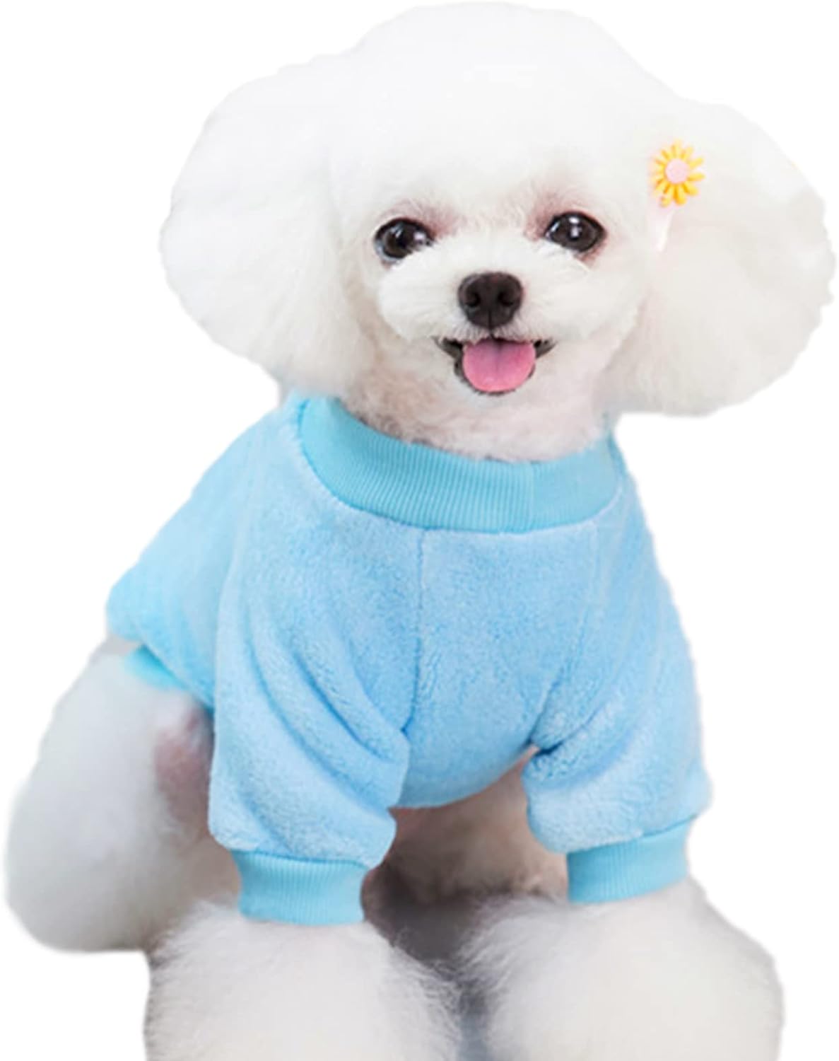 Jecikelon Pet Dog Clothes Dog Sweater Soft Thickening Warm Pup Dogs Shirt Winter Puppy Sweater for Dogs (Z01-Blue, X-Small)