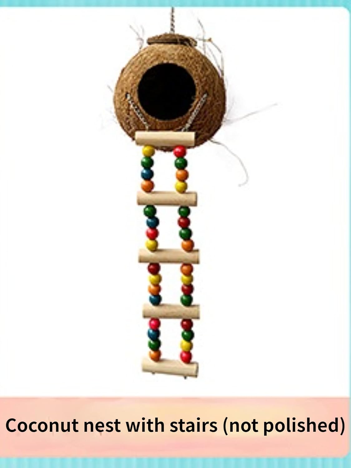 Bird Spiral Rope Perch, Bird Hemp Rope Swing Perch, Bird Cage Stand Pole Accessories, Bird Standing Climbing Toy for Parrot Parakeet Budgies Lovebirds Cockatiels (Small)