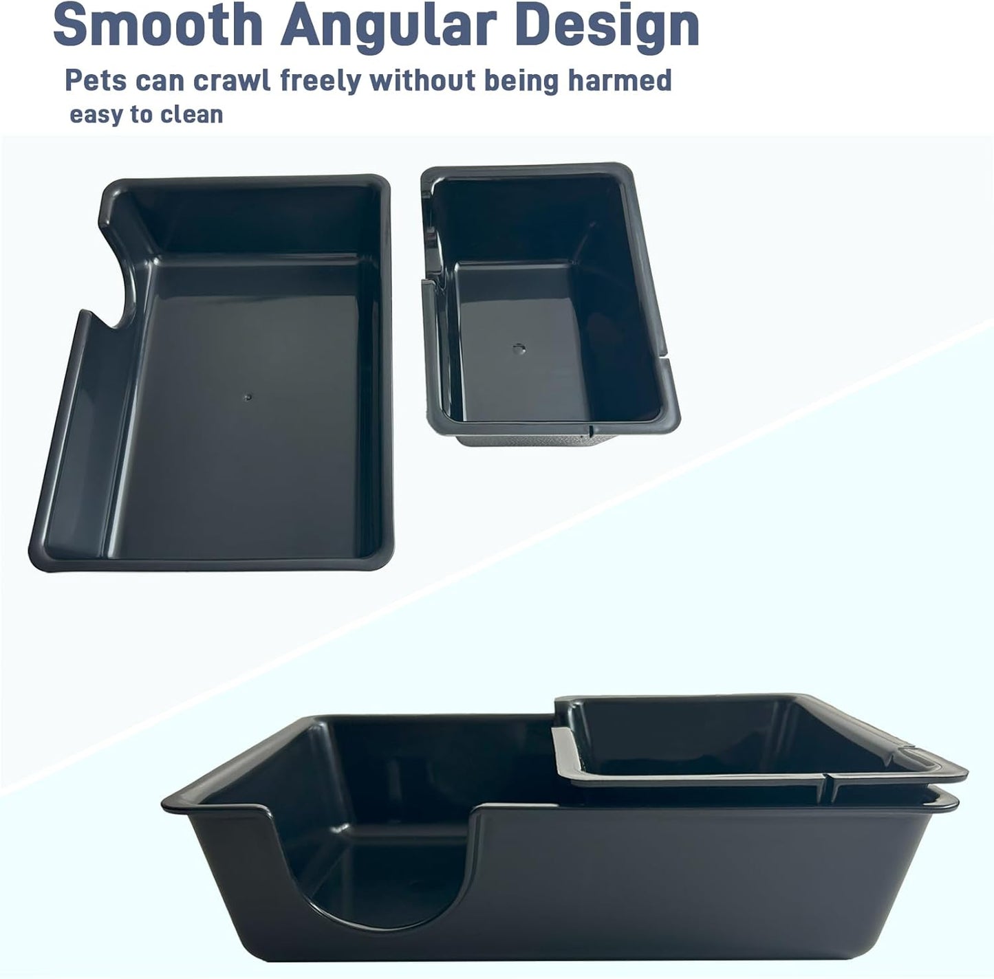 Large 2 Pcs Humid Hideout Cave for Reptiles, Snake Hide for Ball Pythons, Gecko Hide, Leopard Geckos, Bearded Dragons,Compact Terrarium Decor with Easy-Clean Design (9.5"x6.7"x2.2")