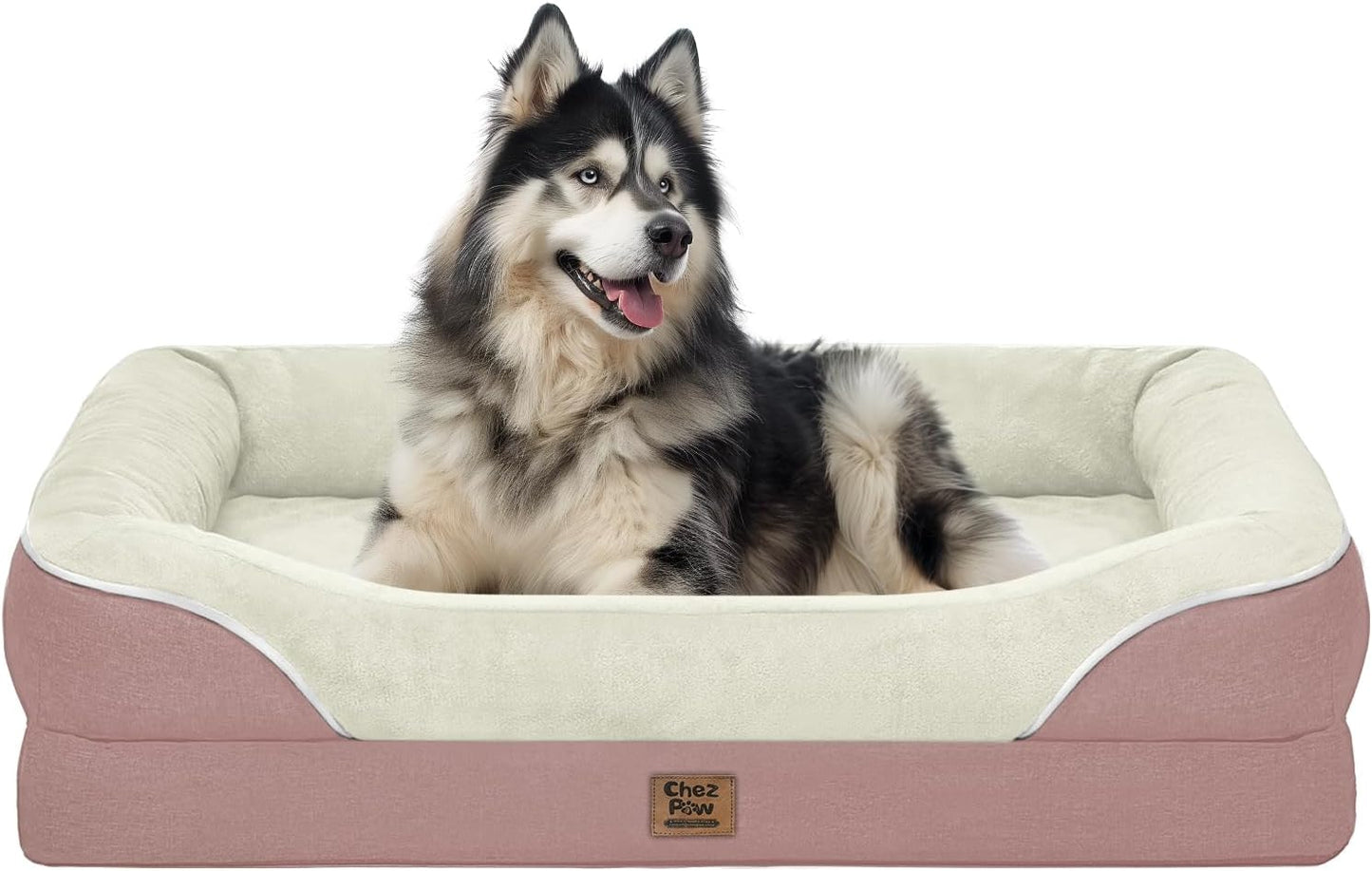 Orthopedic Washable Large Dog Bed - Dog Beds Large Sized Dogs with Removable Cover Waterproof Orthopedic Pet Bed XL Dogs Beds with Bolster