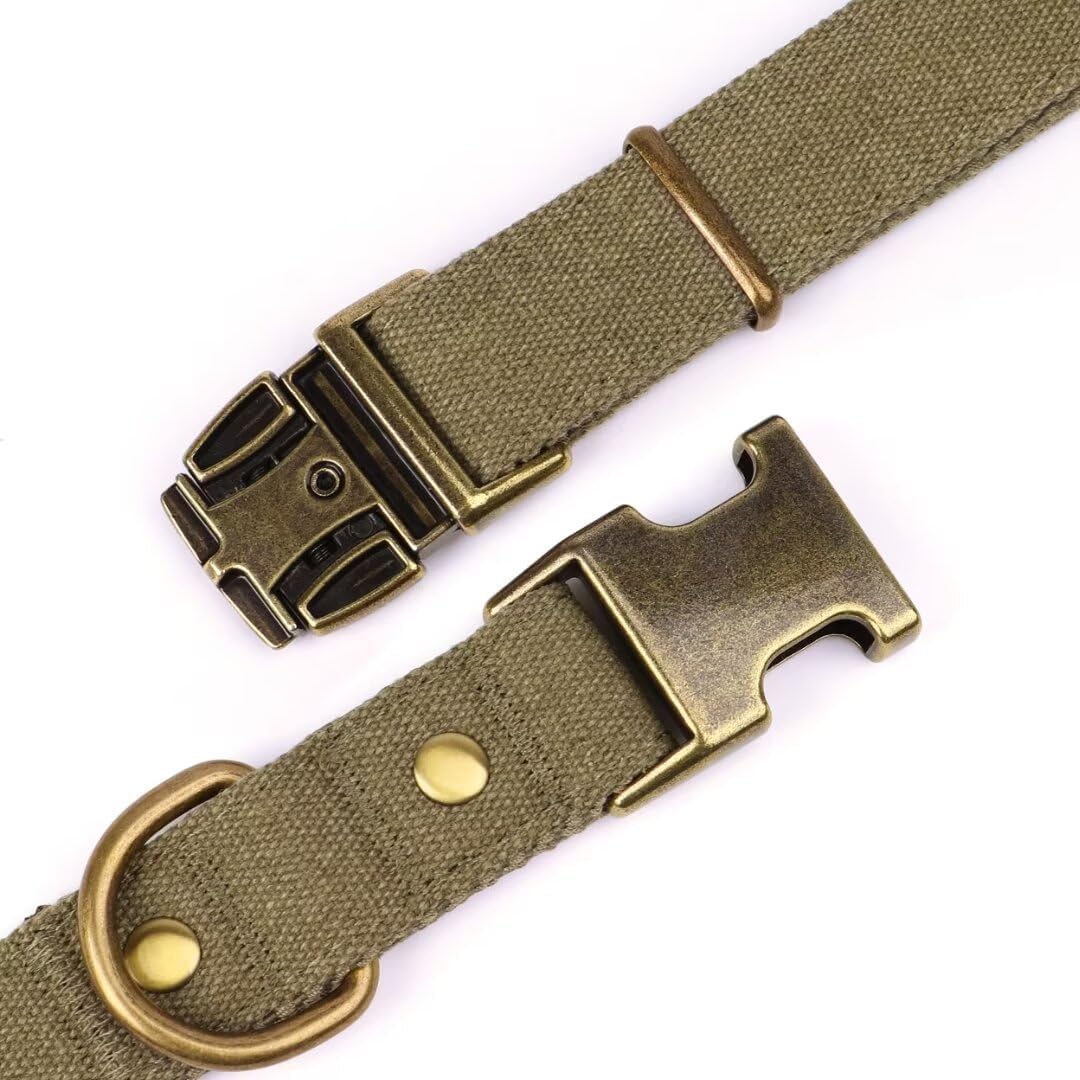 PET ARTIST Dog Collars for Small Dogs, Soft Padded Premium Nylon Dog Collar with Quick Release Metal Buckle, Durable & Adjustable Pet Collars for Boy Gifts, Green, S (Fit 10-16")