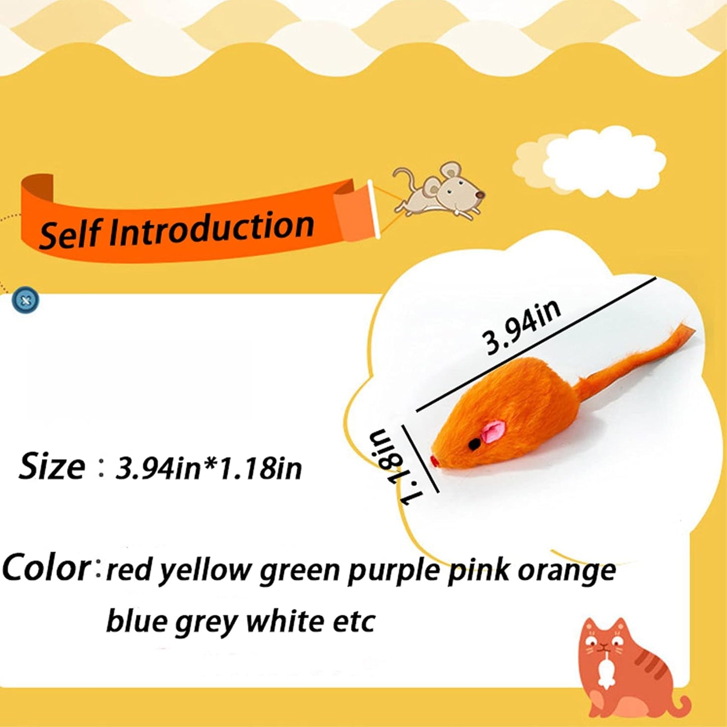 Furry Cat Toys Mice Rattle Interactive Mouse Toy for Indoor Cats Catnip Ball Pet Play Fur Ball Rabbit Assorted Color