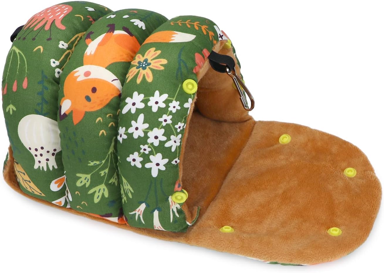 Wontee Bird Nest House Winter Warm Snuggle Hut Bird Bed Hanging Hammock for Parrots Budgies Parakeets Caique Senegal Cockatiels Conures (Small, Green)