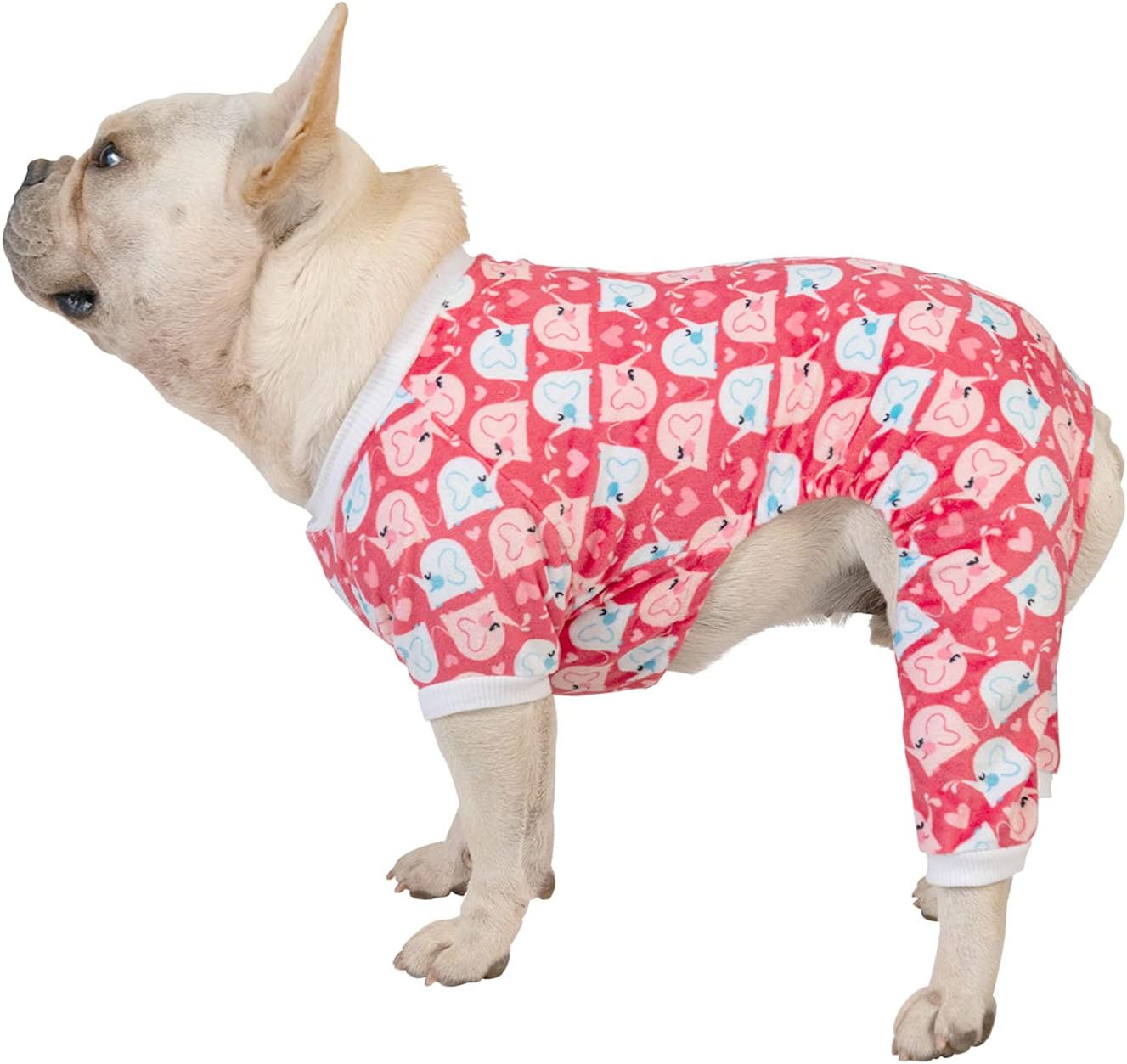 CuteBone Dog Halloween Pajamas Puppy Onesies Small Dogs Soft Pjs Coat Cat Apparel Comfy Pet Christmas Clothes Outfit Doggie Bodysuit P145XL