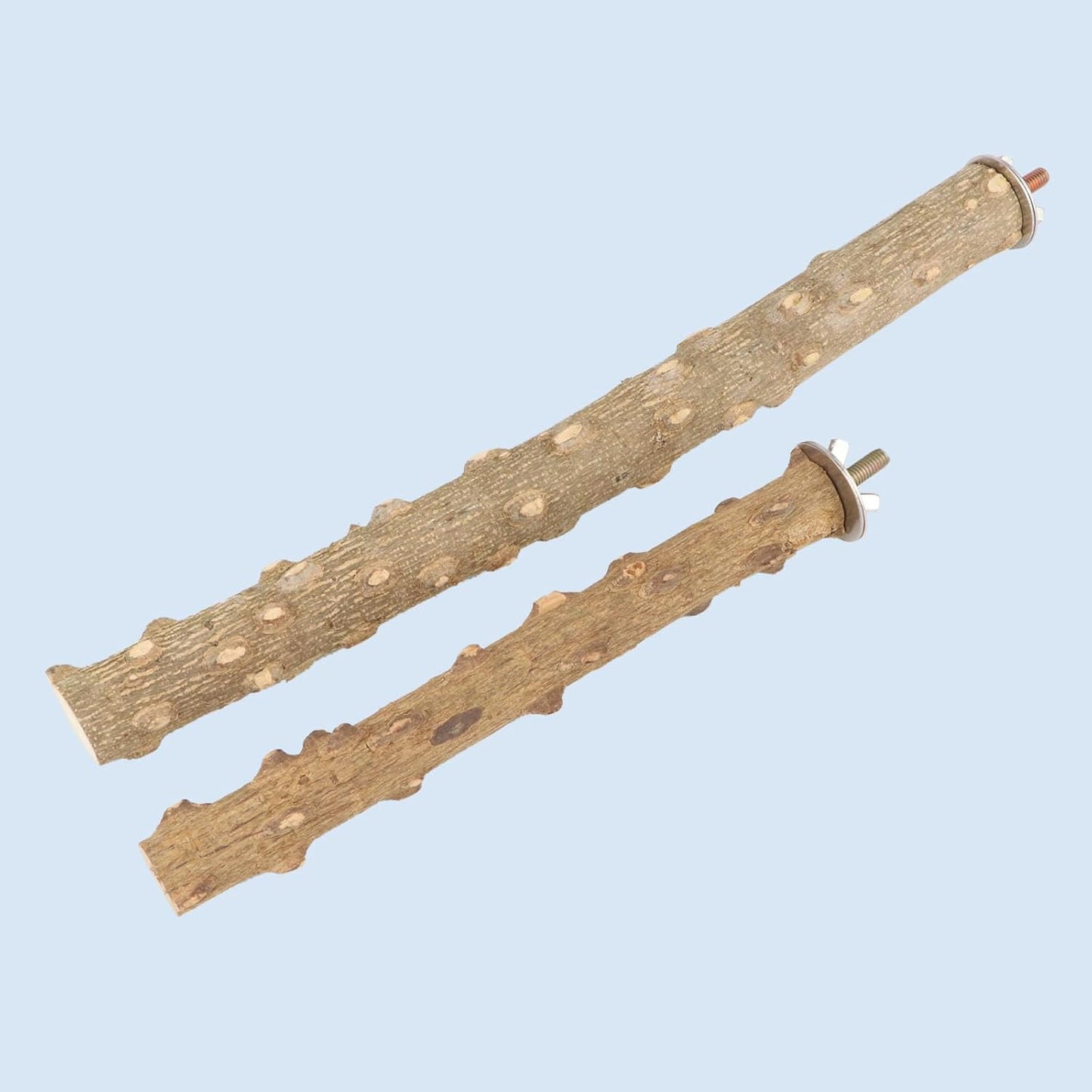 Hypeety Natural Prickly Ash Wood Perch Stand Toy Parrot Stand Holder Paw Grinding Perch Bird Chew Perch for Budgie Parakeet Cockatiel Conure Lovebird (11.79 inch)