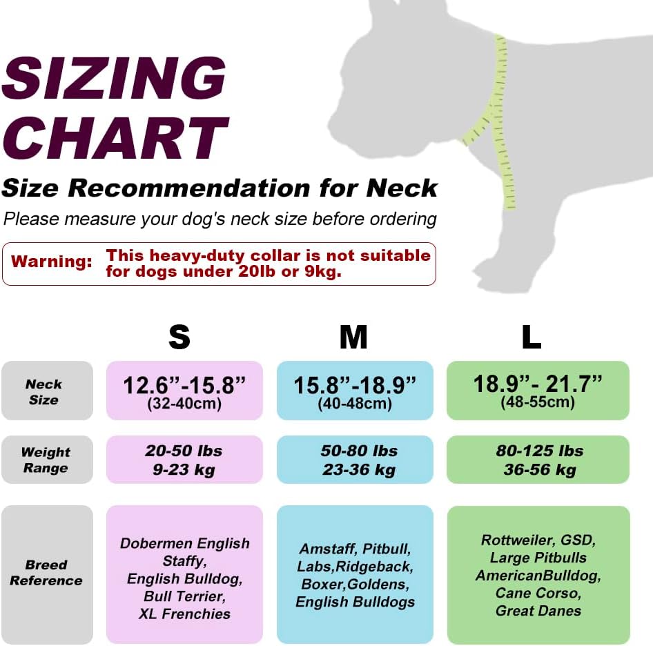 TSPRO Tactical Dog Collar 1.5 Inch Wide Thick Dog Collars with Heavy Duty Metal Buckle, Durable, Strong, Adjustable for Medium to Large Dogs (Geometric M)