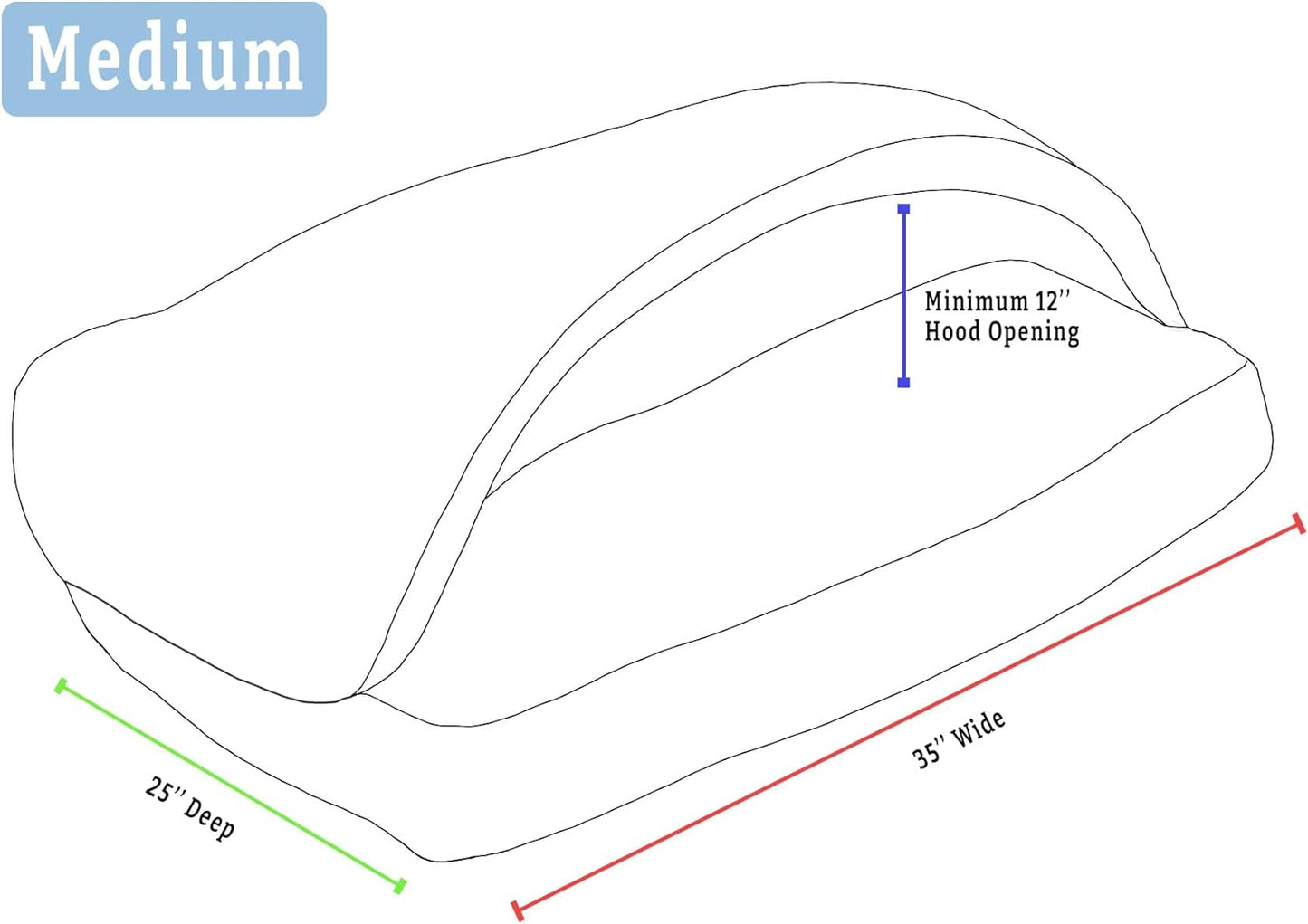 Snoozer Pet Products Luxury Rectangle Cozy Cave, Wag Collection, Medium, Ramey Gray