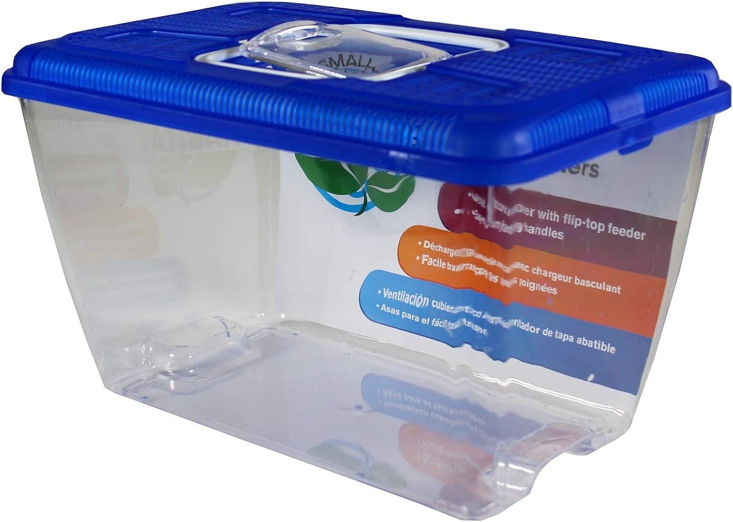 Penn-Plax Small World Habitat – Portable Clear and Transparent Plastic Tank – Excellent for Small Critters and Creatures – Easy to Clean & Handle – 2.2 Gallon, Assorted