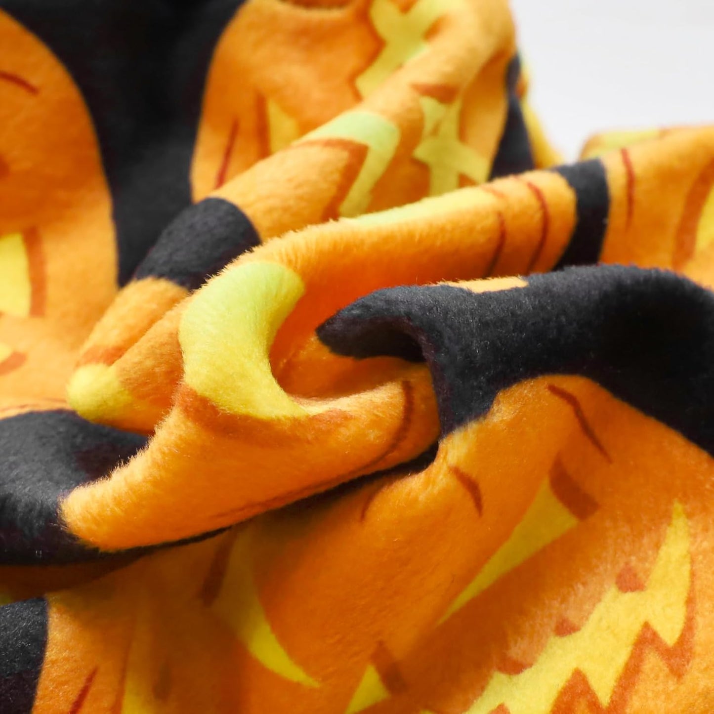 Fitwarm Halloween Pumpkin Dog Pajamas, Funny Dog Winter Clothes for Small Dogs Girl Boy, Pet Jumpsuit, Cat Halloween Costumes with Feet, Lightweight Velvet, Black, Orange, XL