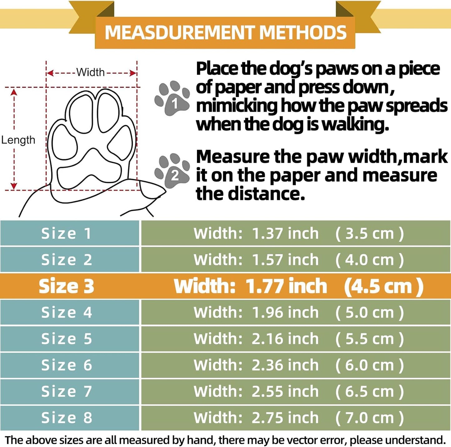 Hcpet Dog Boots for Large Dogs, Dog Shoes for Hot Pavement Winter Snow, Paw Protector Dog Booties Designed for Comfort and Breathability, Outdoor Booties for Small Medium Dogs for Hiking Brown Size 3