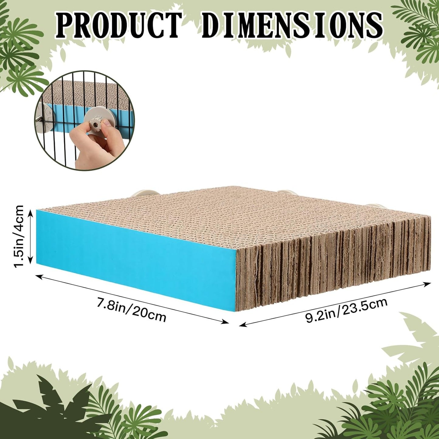 2 Pieces Bird Chew Toy Parrot Cage Perch Cardboard Platform Bird Paw Grinding Stand Parrot Cage Playground for Macaws, Small Parakeets, Conures, Budgies, Finches Conure Cockatiel (Large)