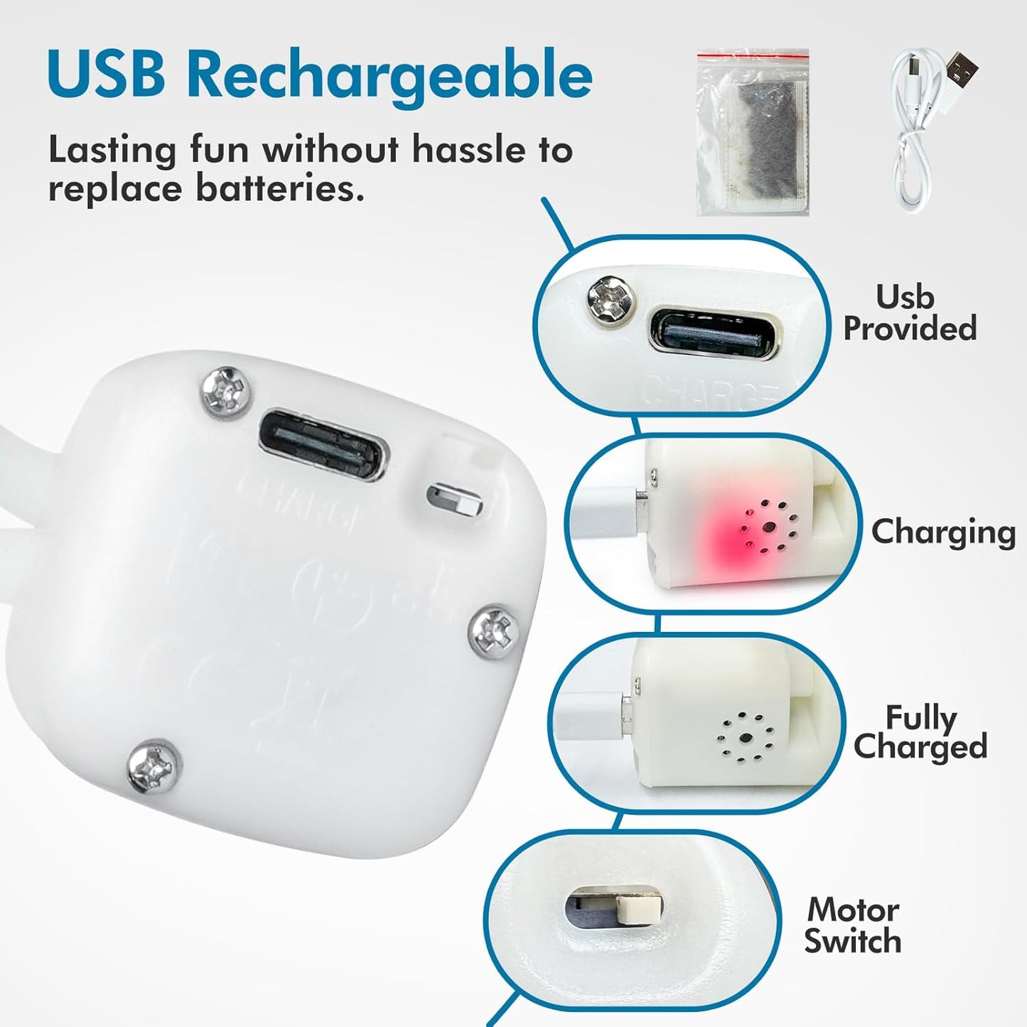 Vannon Cat Toys Flapping Bird(Cannot Fly), Rechargeable Touch Activated Kitten Toy Interactive Cat Exercise Toys with Catnip and Feather for Indoor Cat - Bule