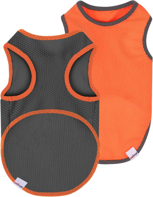2 Pack Cooling Shirts for Dogs, Lightweight Mesh Breathable Dog Clothes for Large Dogs Boy Girl,Sports Fan Pet T-Shirts for Dog&Cat Puppy Vest Pet Apparel - XXL