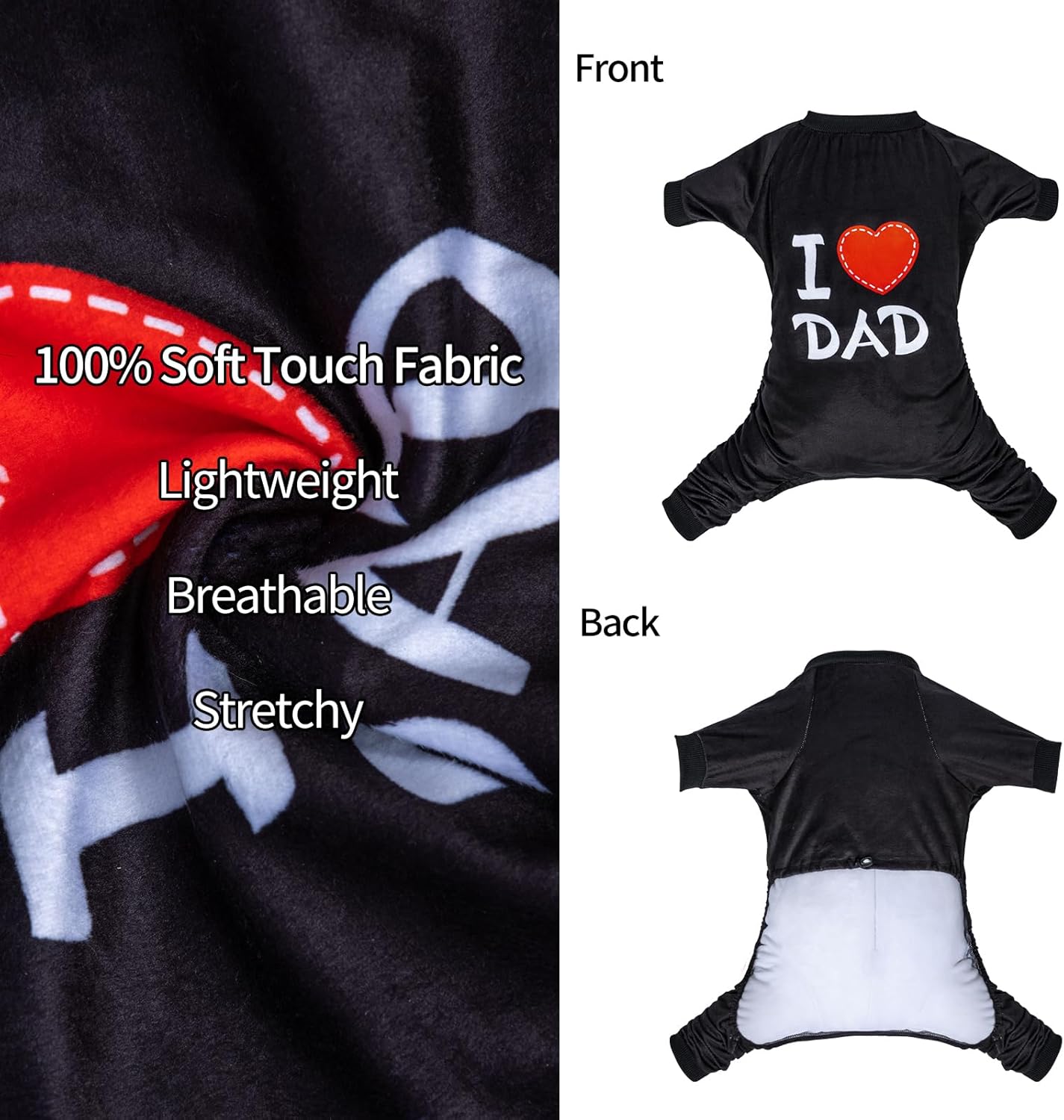 CuteBone Dog Halloween Pajamas Puppy Onesies Small Dogs Soft Pjs Coat Cat Apparel Comfy Pet Christmas Clothes Outfit Doggie Bodysuit P296M