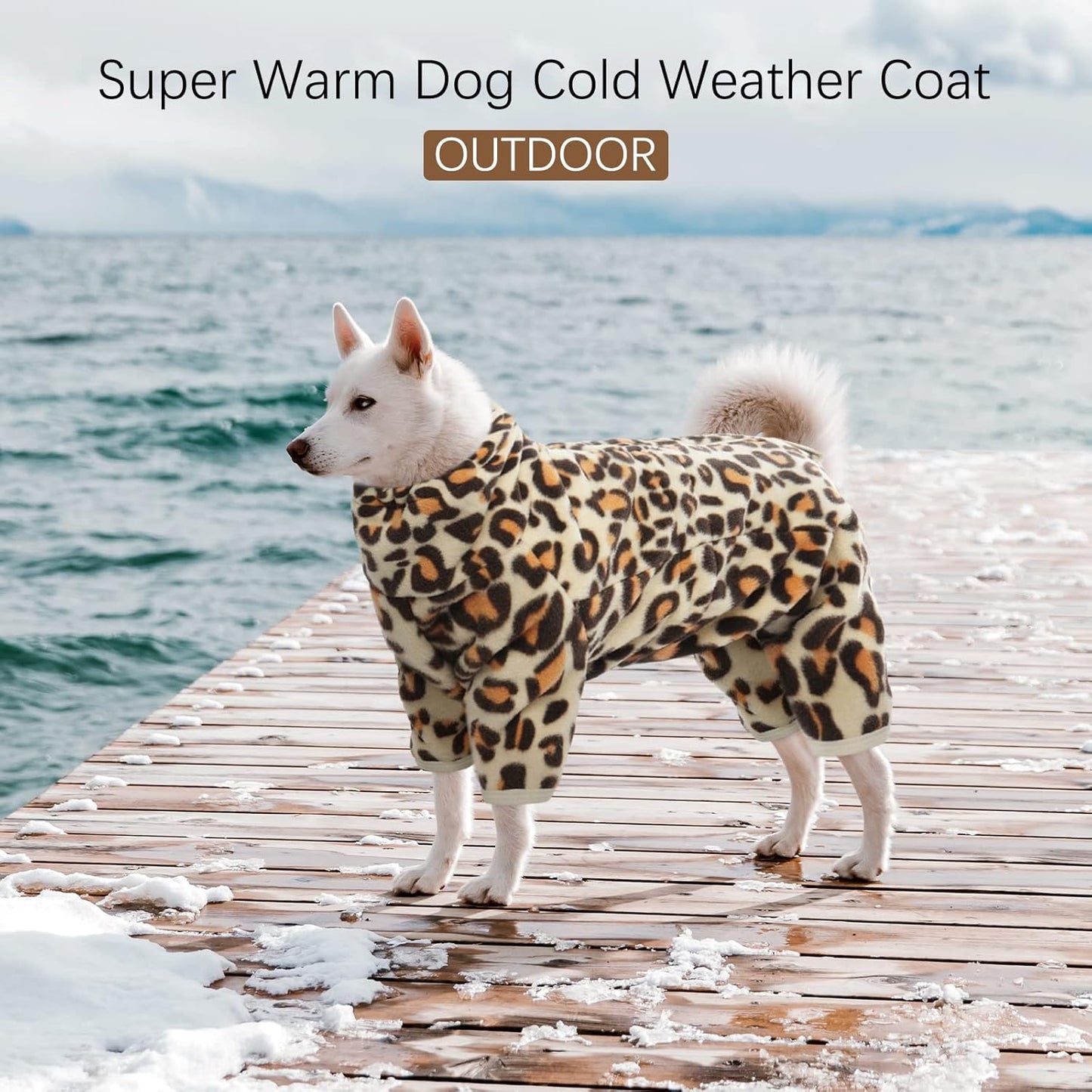 ROZKITCH Dog Winter Coat with Legs, Pet Windproof Warm Cold Weather Jacket Vest with Luminous Zipper, Jumpsuit Apparel Outfit Clothes for Small Dog Brown 2XS