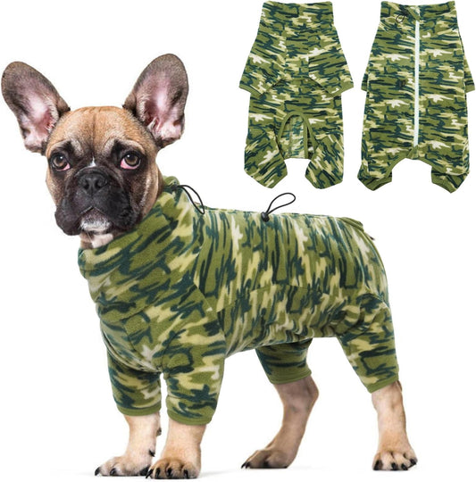 ROZKITCH Winter Coats for Small Dogs, Pet Windproof Warm Cold Weather Jacket Vest with Luminous Zipper, Jumpsuit Apparel Outfit Clothes for Small Dog Camo 2XS