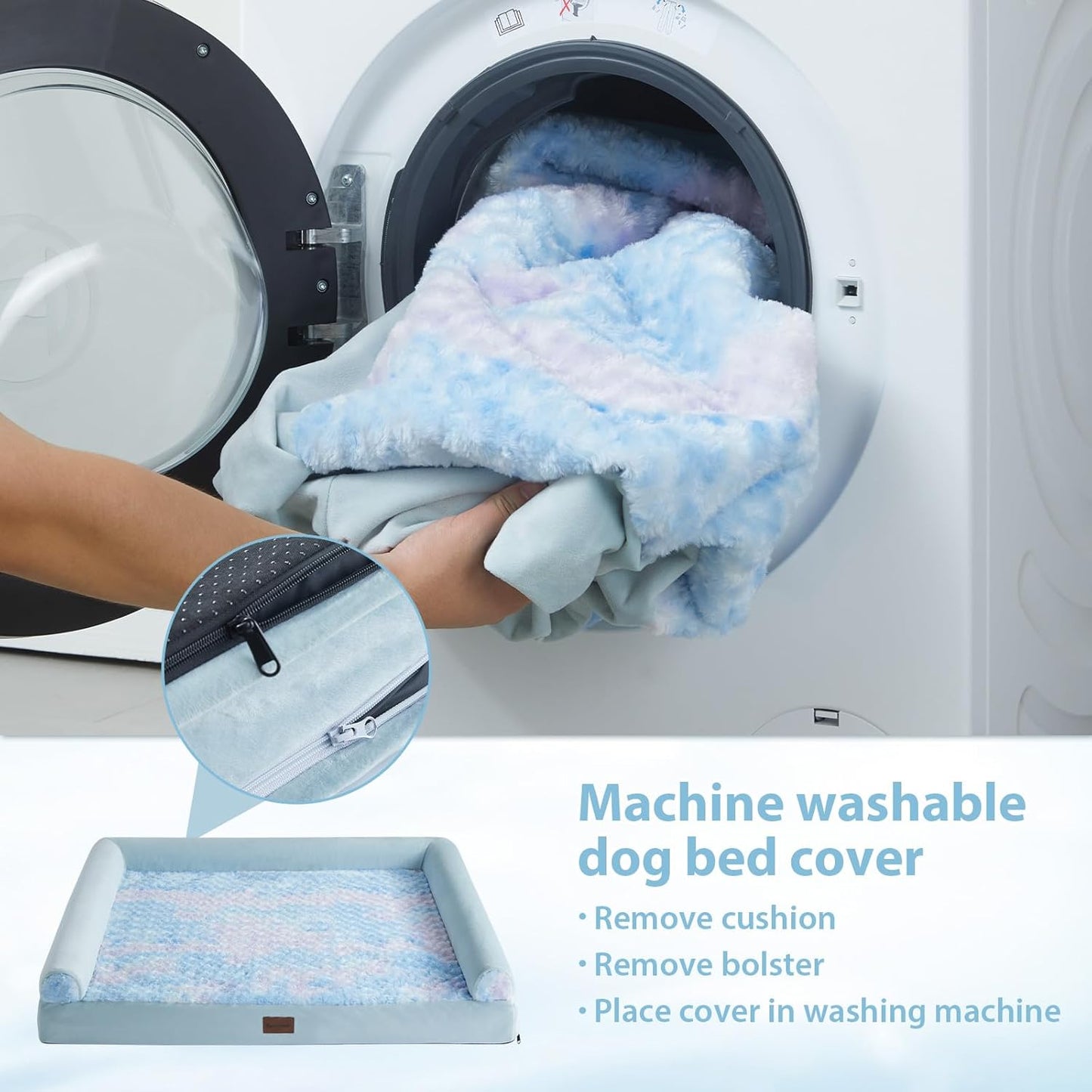 BFPETHOME Dog Beds for Large Dogs, Orthopedic Dog Bed for Medium Large Dogs,Big Waterproof Couch Pet Bed with Removable Washable Cover