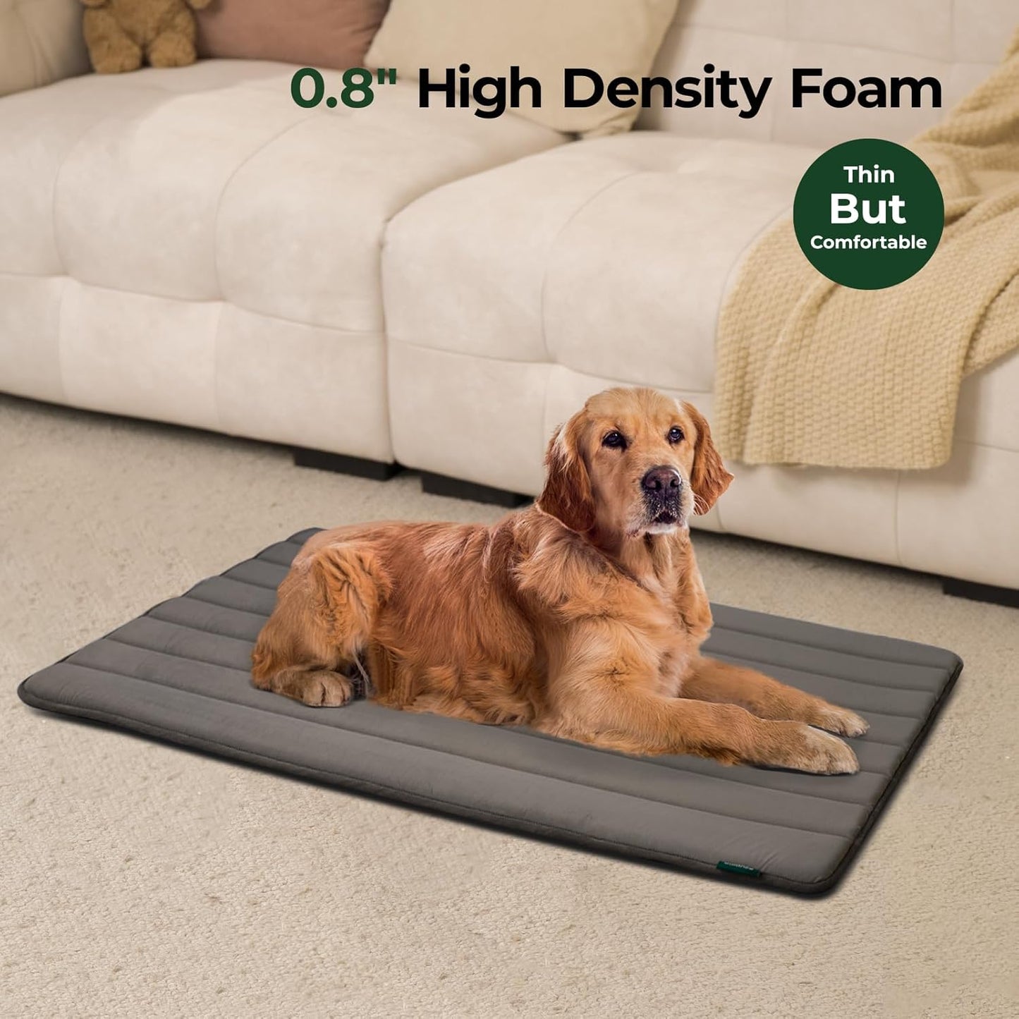 BALANCE Dog Crate Pad, Dog Foam Crate Mat Kennel Pad, Washable Water-Resistant Pet Bed Flat Dogs Cage Mat for XX-Large Dogs