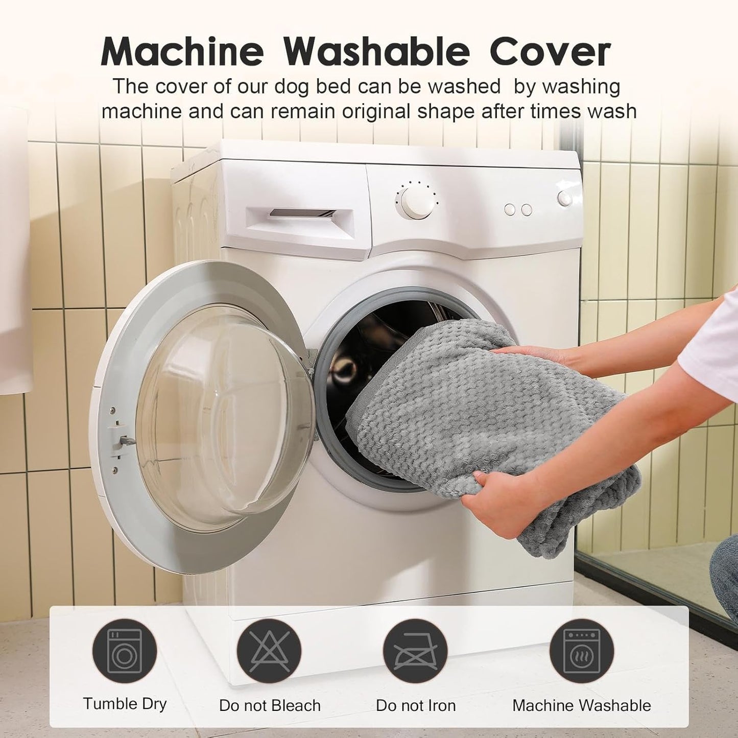 Orthopedic Dog Bed, 3 Inch Memory Foam Dog Beds for Small Dogs, Washable Removable Cover, Nonskid Bottom, Waterproof Pet Couch for Indoor, Outdoor or Car Use, 30x20 Inches S Light Grey