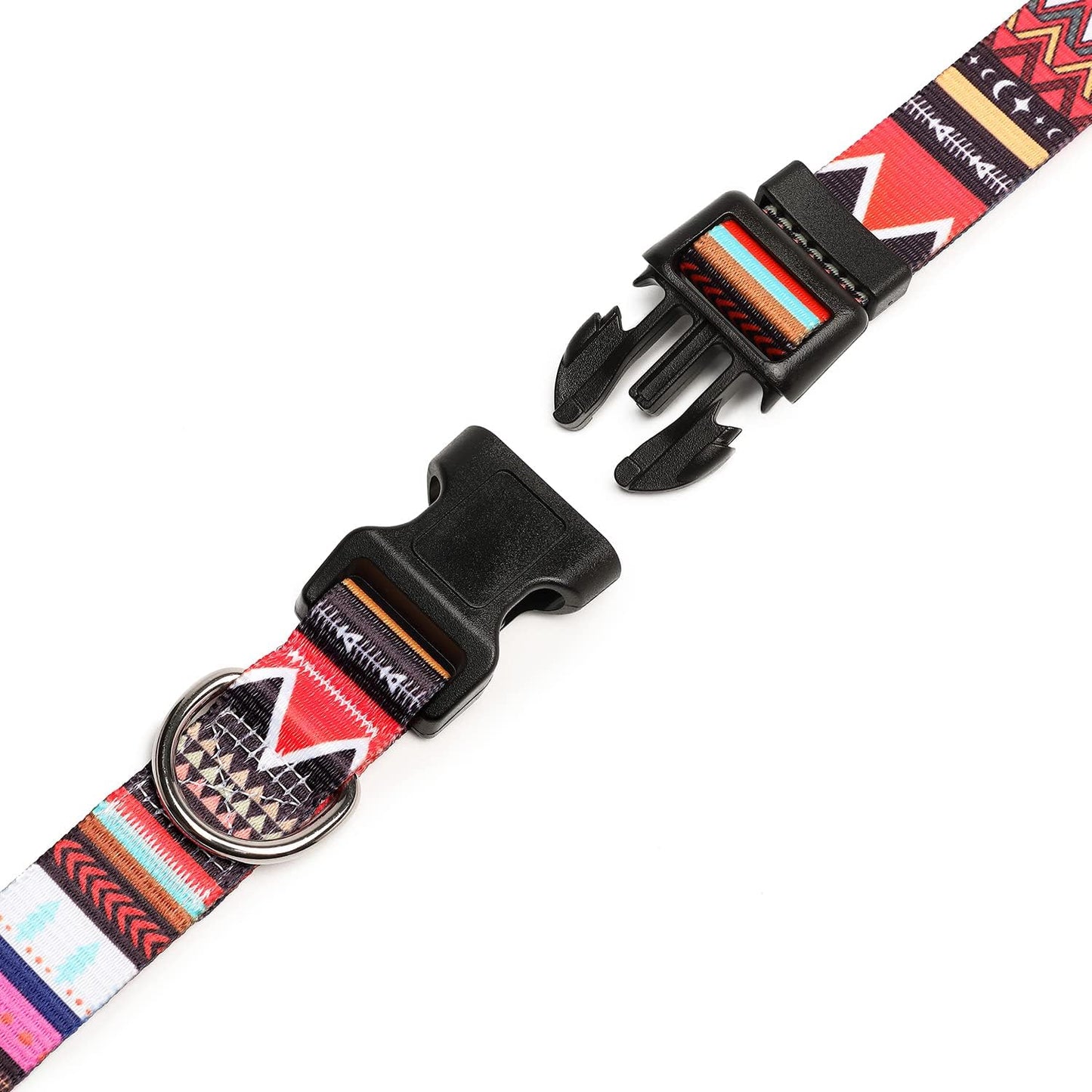 Mercano Adjustable Dog Collar - Special Design Patterns, Soft Nylon Comfortable Durable Pet Collar for Small Medium Large Dogs (XS, Tribal Pink)