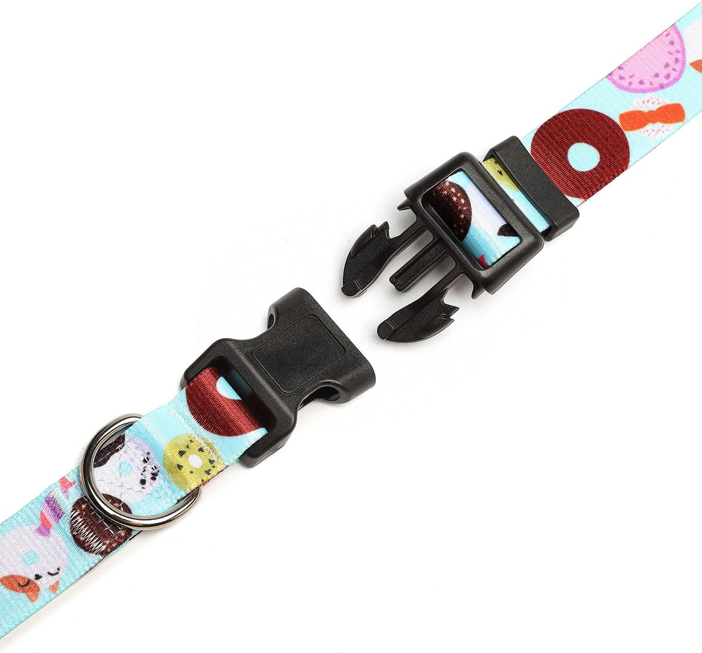 Mercano Adjustable Dog Collar - Special Design Patterns, Soft Nylon Comfortable Durable Pet Collar for Small Medium Large Dogs (XS, Blue Cookie)