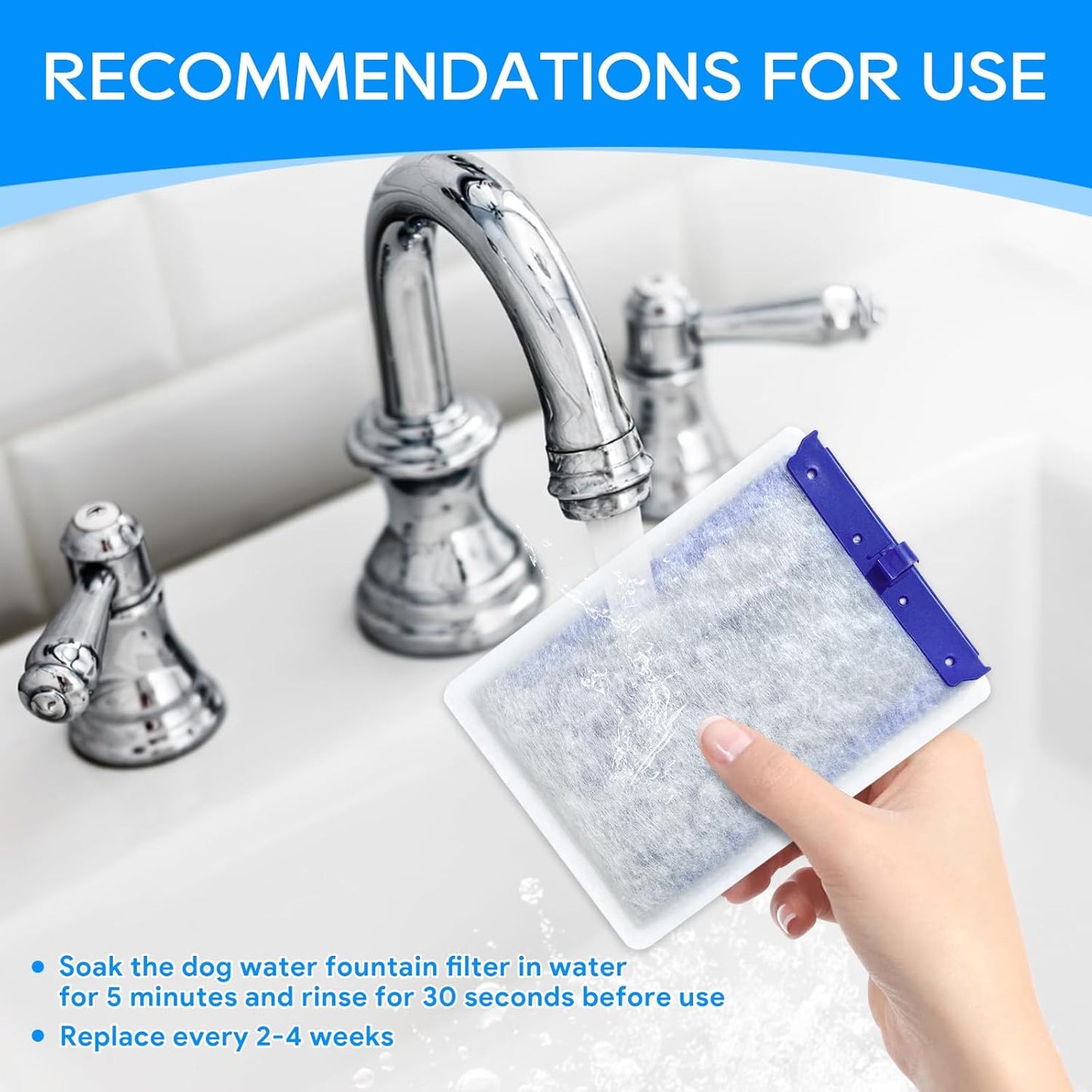 10-Pack Filter Cartridges Large Compatible with Tetra Whisper Bio-Bag Aquarium Filters, Fish Tank Filters Replacement for Aquariums for Whisper Filter 20i 40i/ IQ 20 30 45 60/ PF20 30 40 60