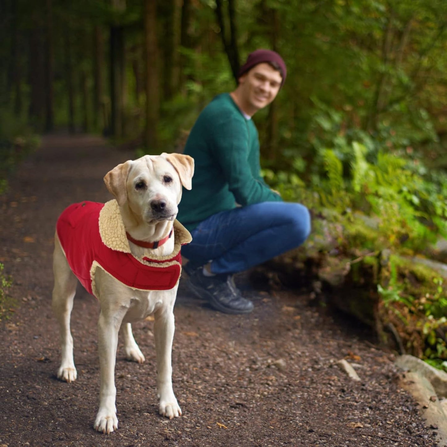 Queenmore Warm Coat for Cold Weather, Quilting Winter Jacket With Ultra Thick Plush Lining and Storage Pockets (Red, X-Small)