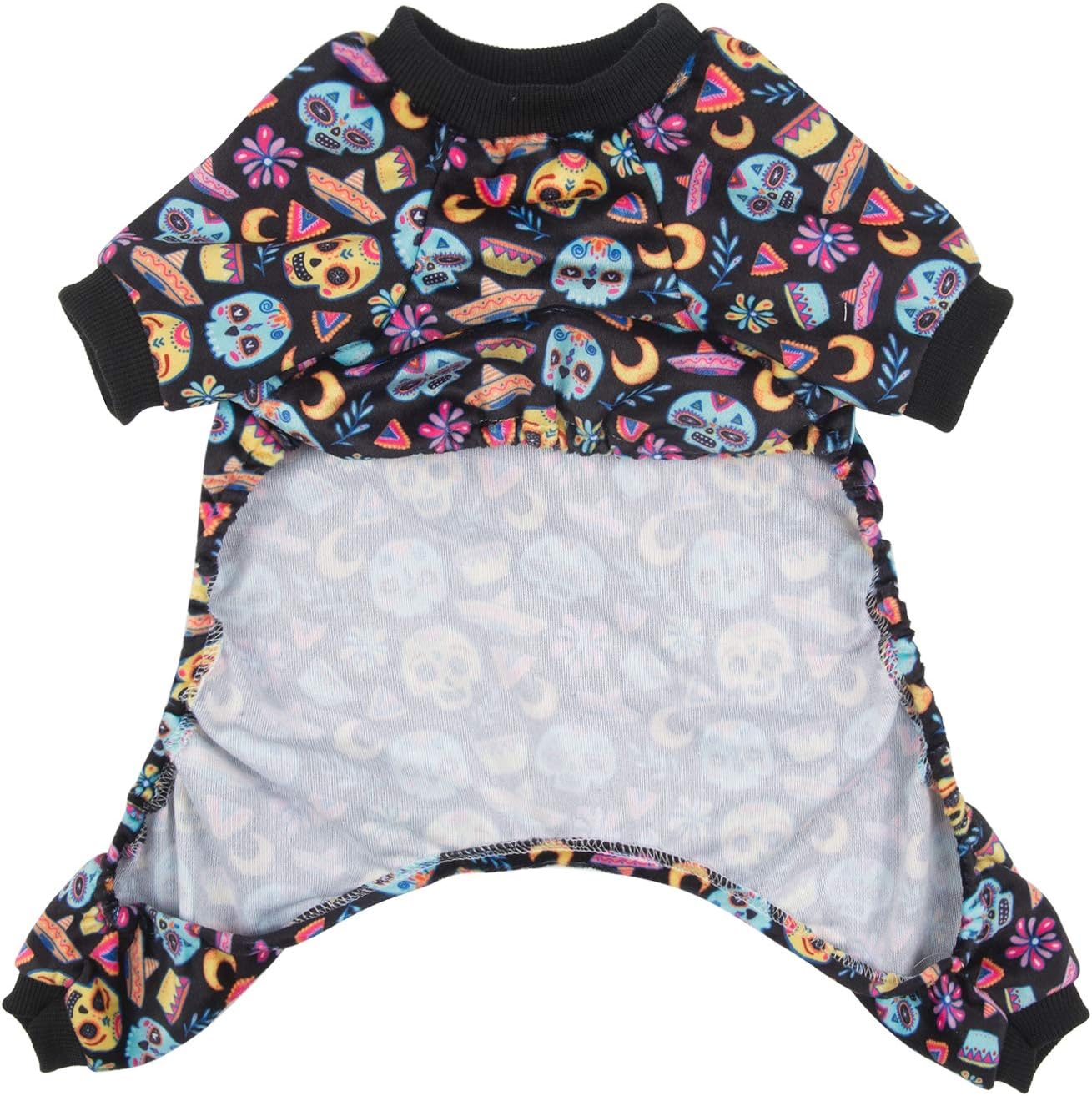 CuteBone Small Dogs Outfit Soft Puppy Onesies Pjs Halloween Dog Pajamas Pet Coat Cat Apparel Comfy Doggie Jumpsuit Bodysuit for All Seasons P73XL