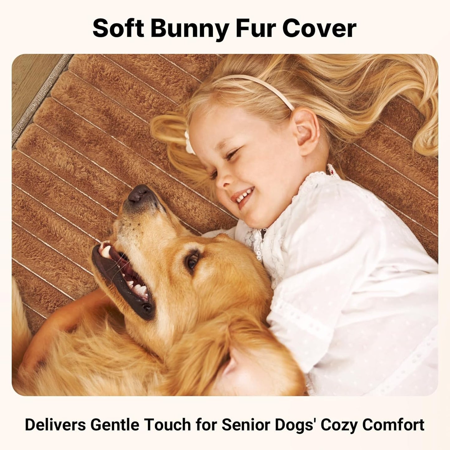 Veehoo Orthopedic Memory Foam Dog Bed, 7 Inch Thick Extra Large XXL Dog Bed for Senior Dogs with Ultra-Soft Fluffy Surface, Waterproof Liner, Removable Washable Cover and Non-Slip Bottom, 52"x36"x7"