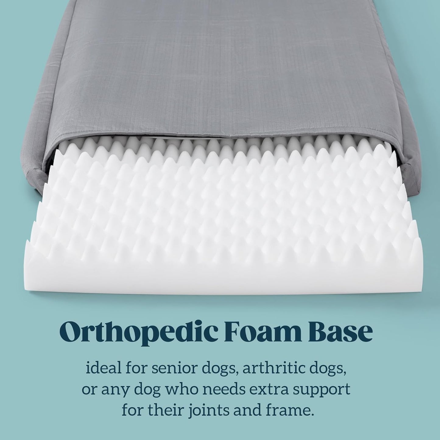 Cybarmour Indestructible Dog Bed - Outdoor Waterproof Chew Proof Dog Crate Pad - Orthopedic Kennel Mat for Aggressive Chewers - Large Breeds & Fits 42-Inch Crate - 41"x27", Limestone