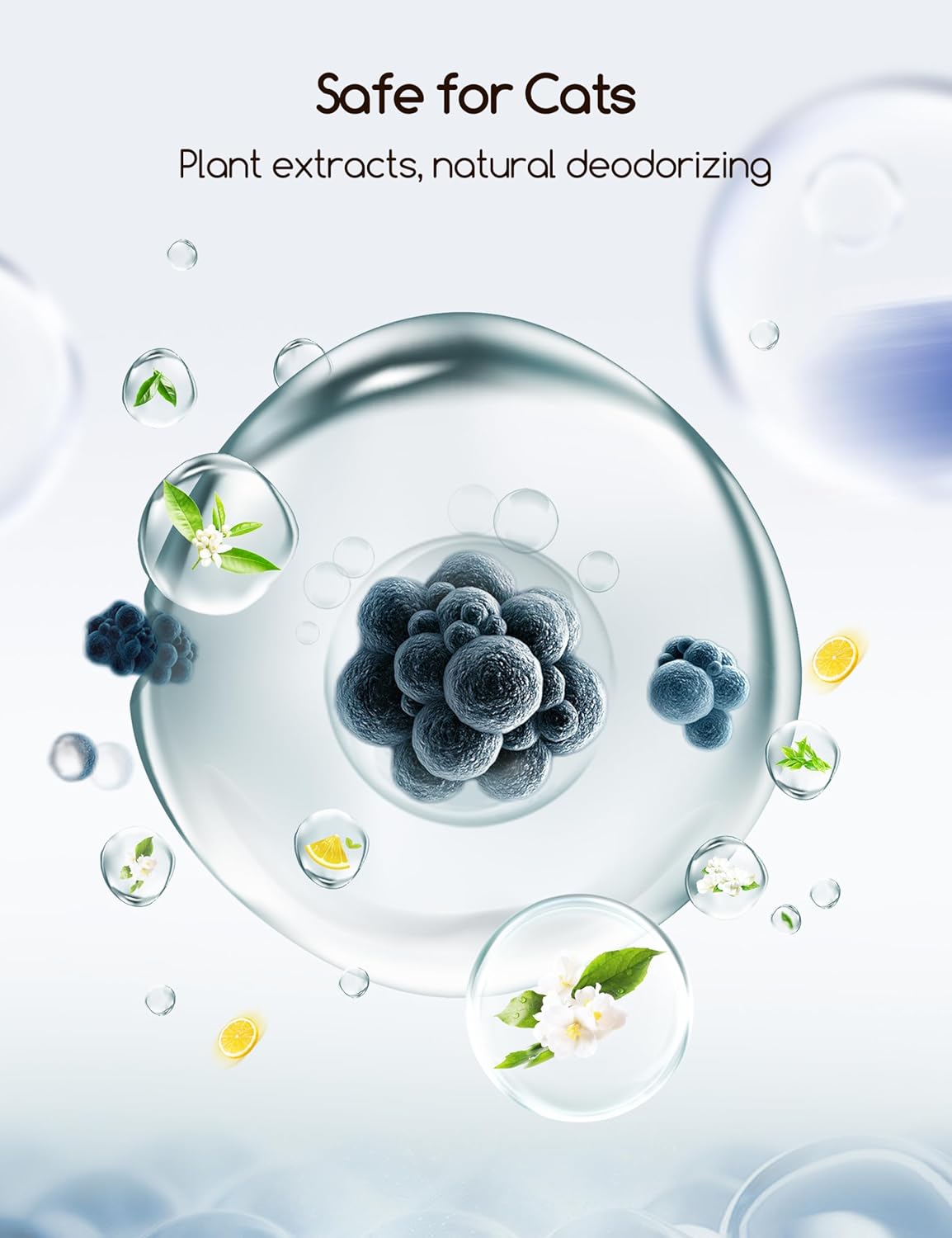 MeoWant Pet Odor Eliminator- 30-Day Continuous Automatic Cat Litter Box Odor Deodorant Gel Only Suitable for MW-SC01 / MW-SC02/MW-LB02 Cat Litter Box (6Pcs)