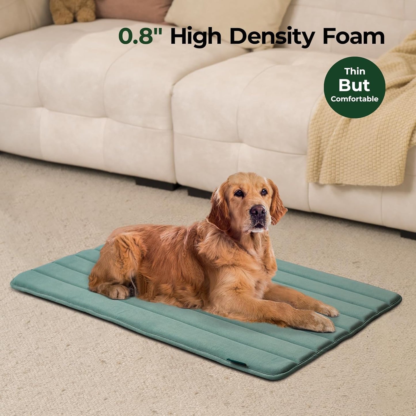 BALANCE Dog Crate Pad, Dog Foam Crate Mat Kennel Pad, Washable Water-Resistant Pet Bed Flat Dogs Cage Mat for XX-Large Dogs