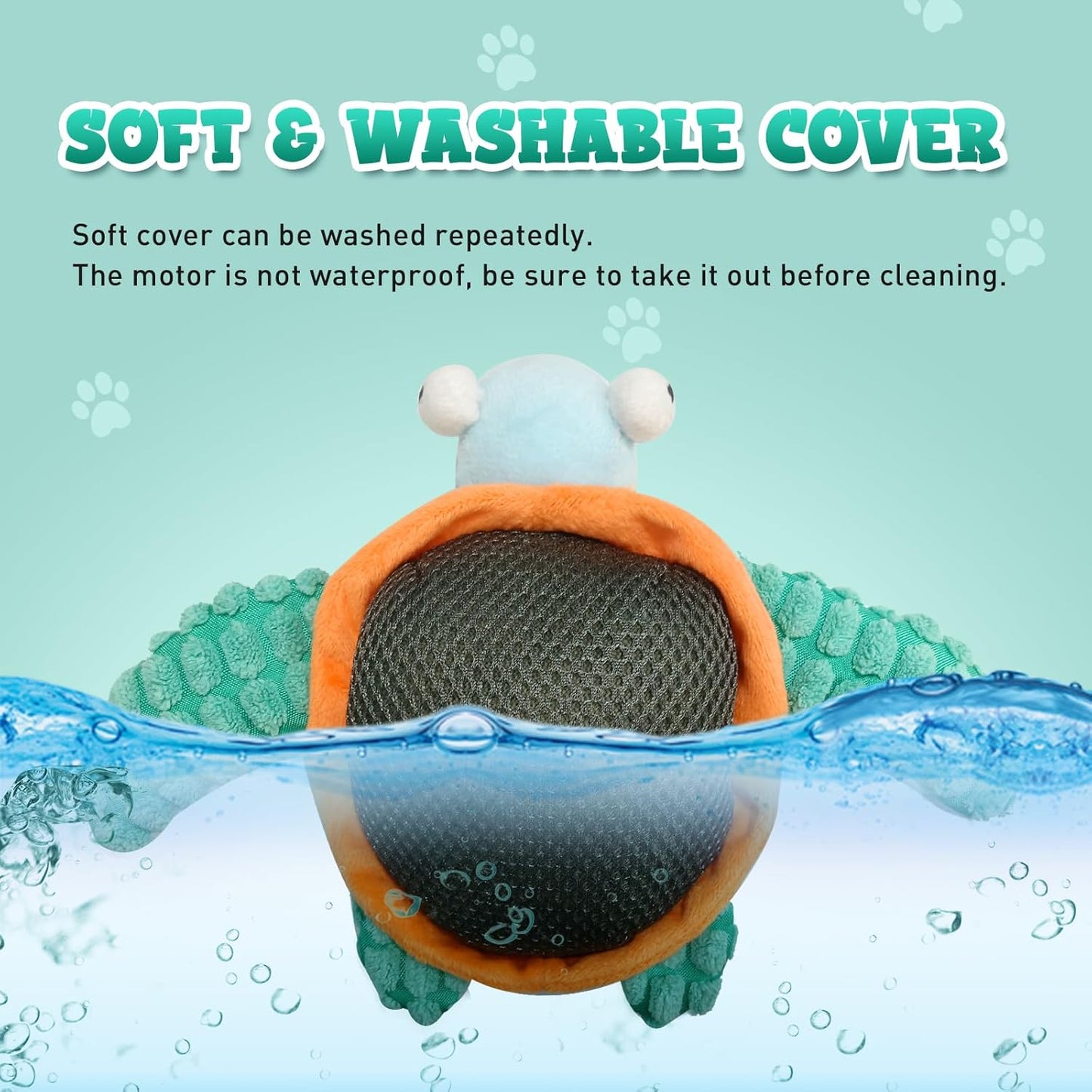 Cat Toys, Flapping Fins Cute Turtle, No Flying, Chirping Bird Interactive Catnip Toy for Kitten or Small Dogs, Touch Activated, Rechargable