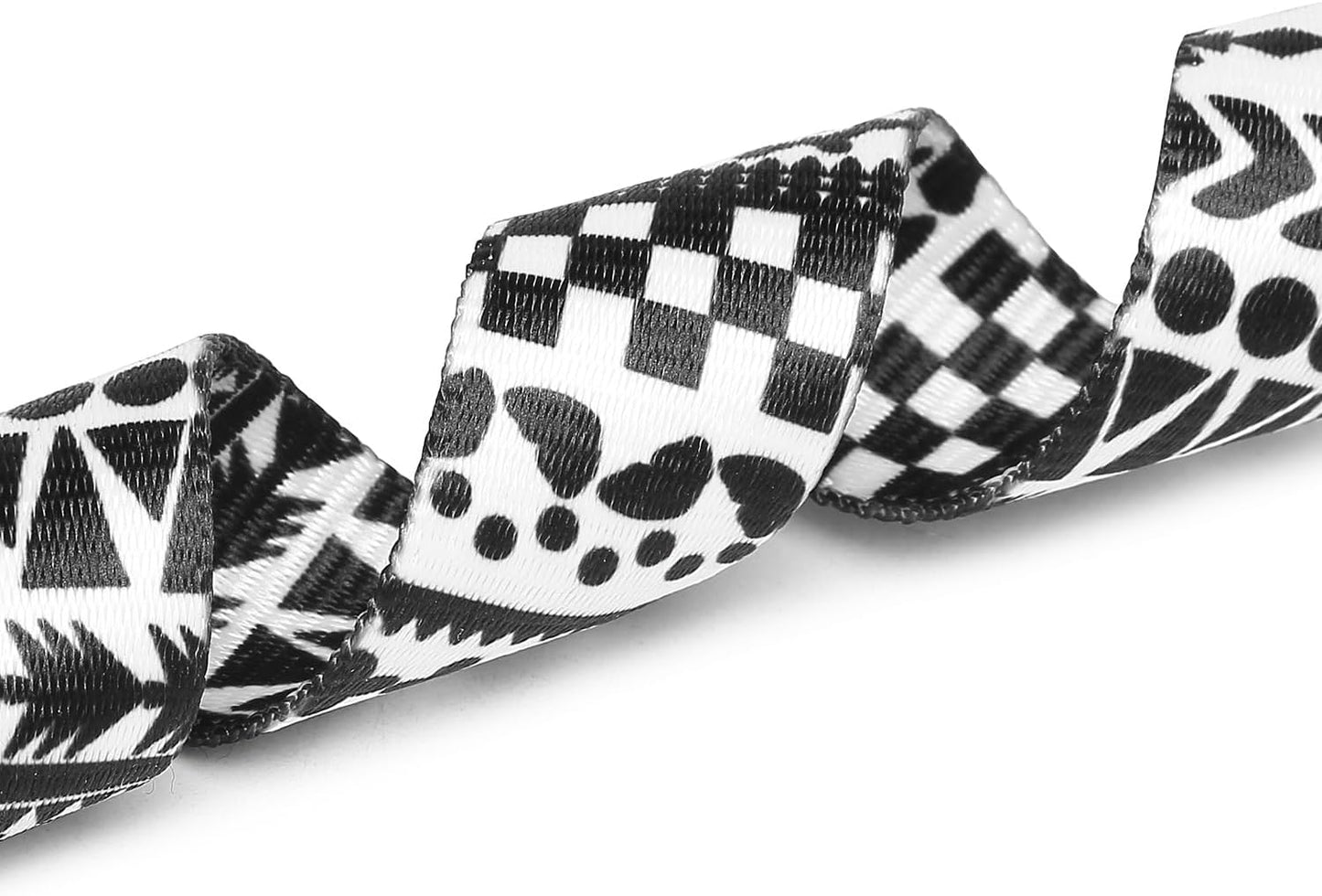 Mercano Adjustable Dog Collar - Special Design Patterns, Soft Nylon Comfortable Durable Pet Collar for Small Medium Large Dogs (XS, Black White A)