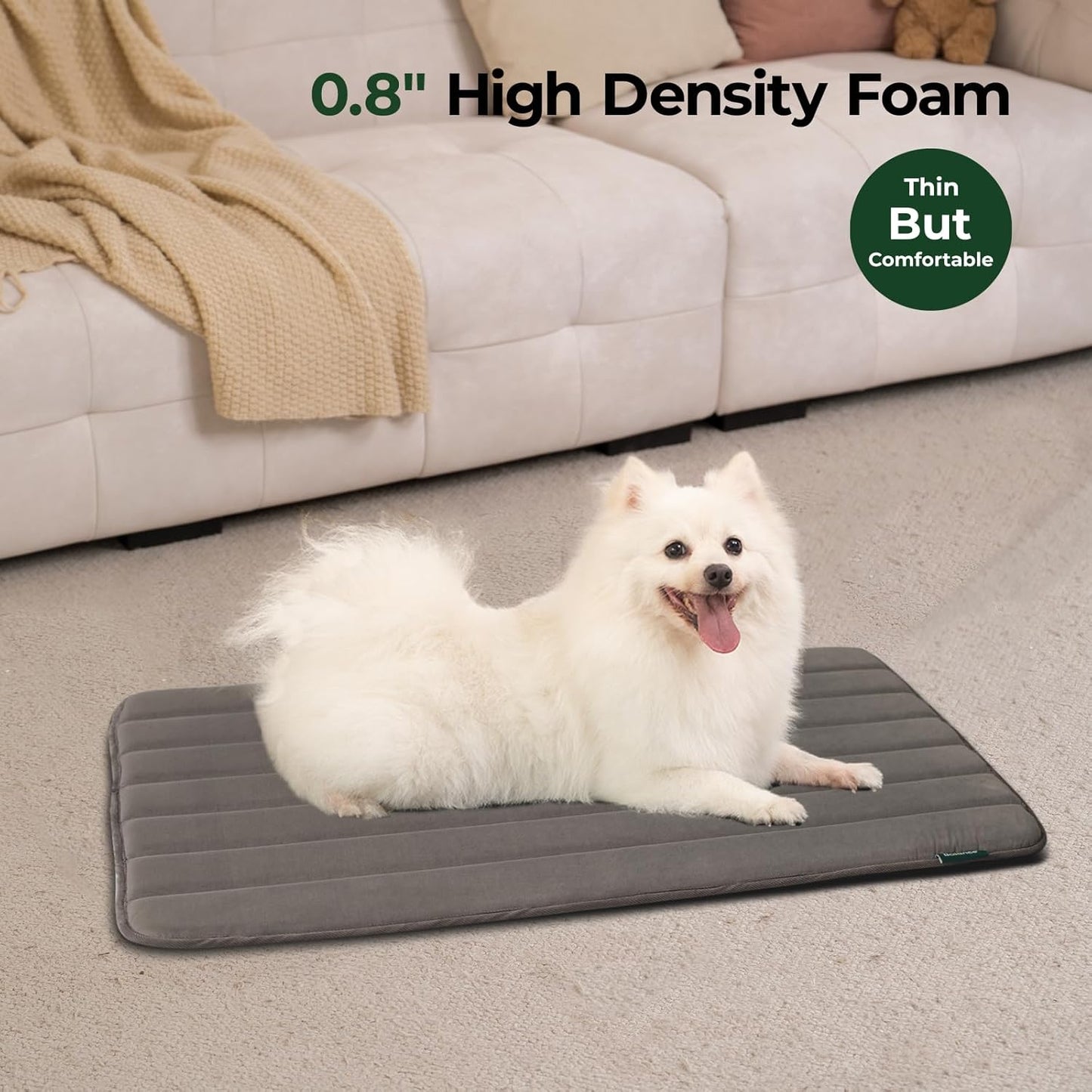 BALANCE Dog Crate Pad, Dog Foam Crate Mat Kennel Pad, Washable Water-Resistant Pet Bed Flat Dogs Cage Mat for Large Dogs