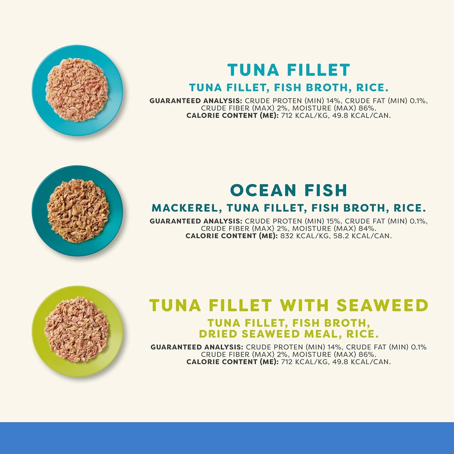 Applaws Natural Wet Cat Food in Broth, Limited Ingredient Canned Wet Cat Food, No Additives, Made with Natural Ingredients, Fish Selection in Broth (36 x 2.47oz Cans)