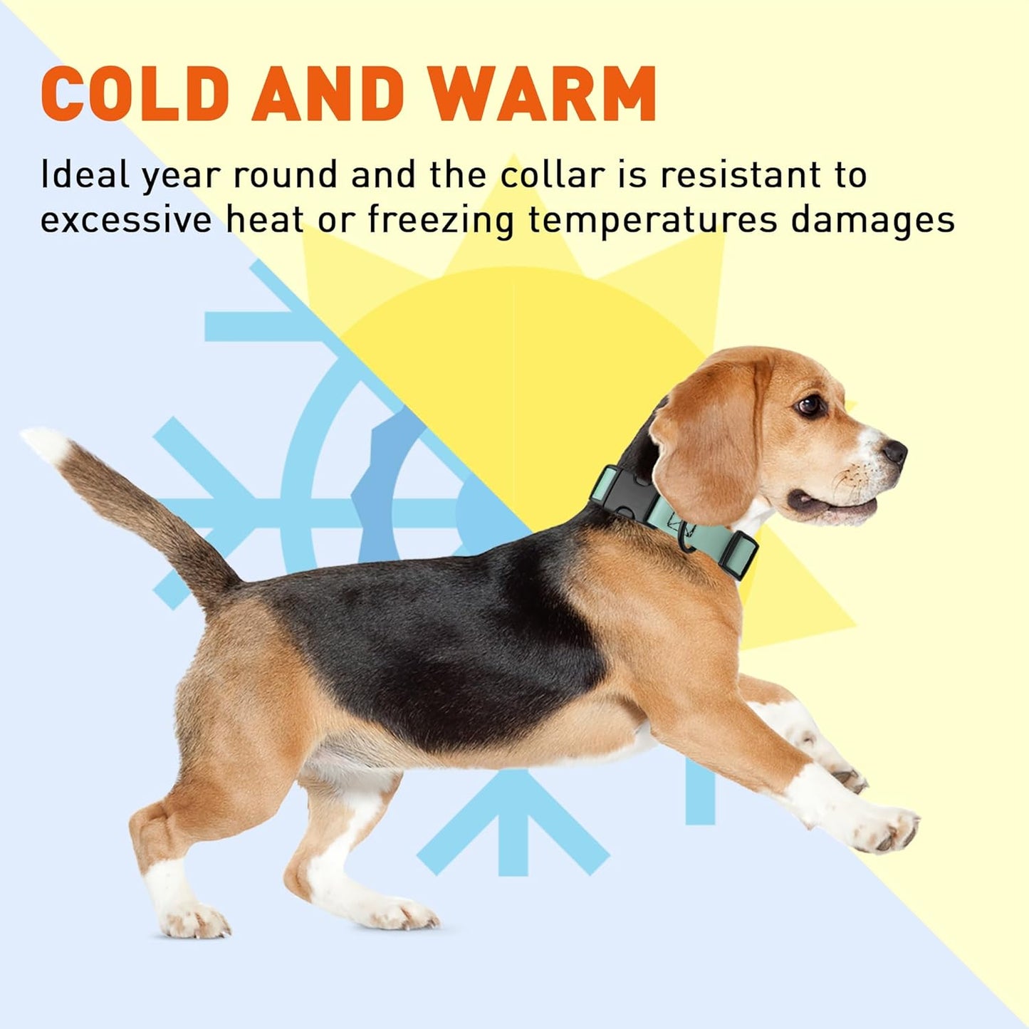 Dogline Biothane Waterproof Dog Collar with Quick Release Buckle Strong Coated Nylon Webbing with Odor- Proof for Easy Care Easy to Clean Fits Small Medium Large Dogs, Sage Green 1" W 15-23" L